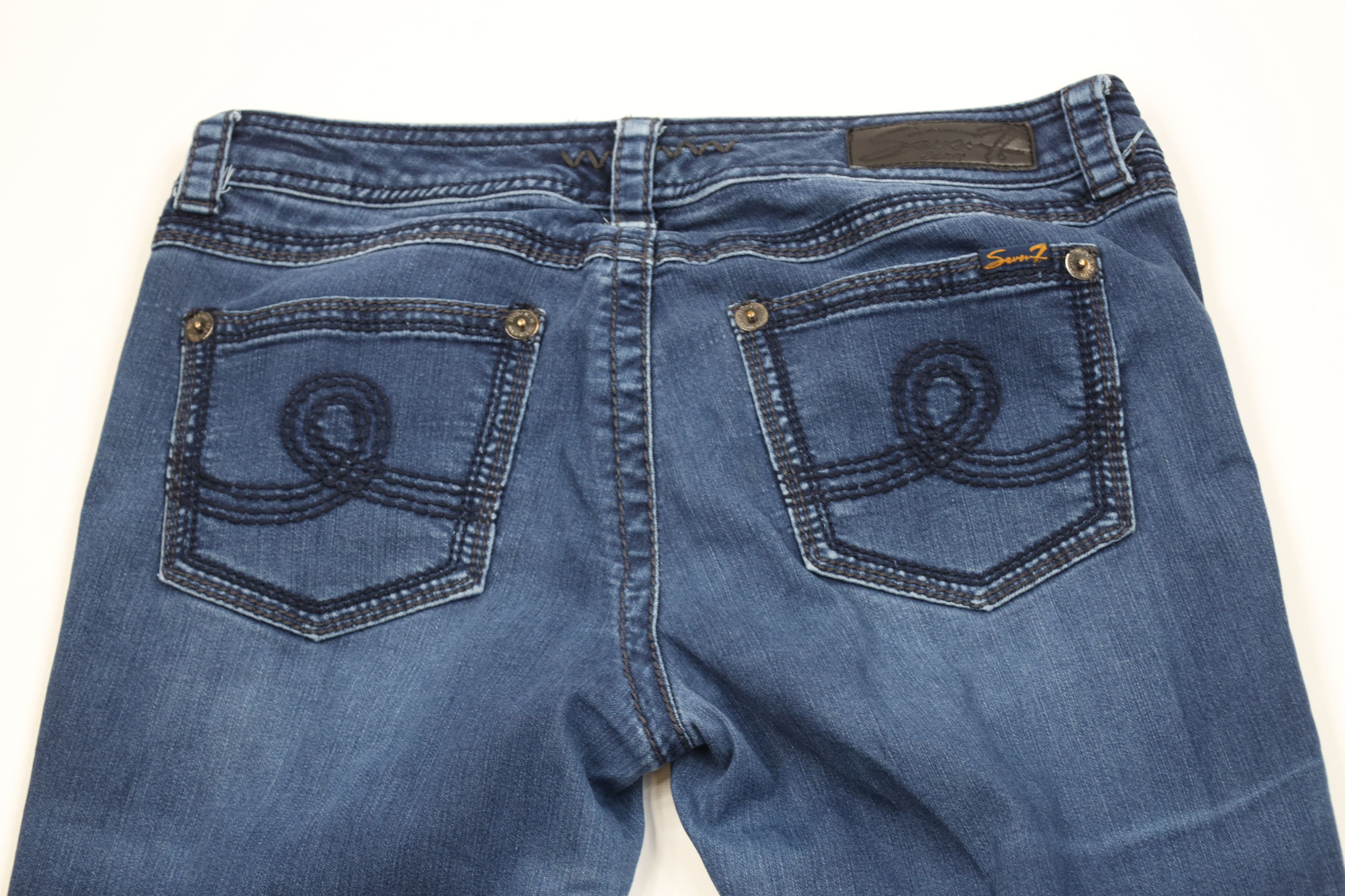 Vintage Vintage Y2K Babydoll Bella Thick Stitch Flared Bootcut Jeans Size 34" / US 12 / IT 48 - 9 Thumbnail