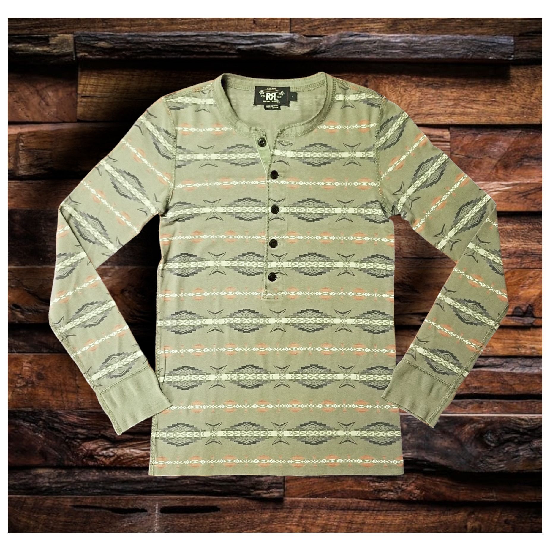 RRL Ralph Lauren × Ralph Lauren × Vintage DOUBLE RL RALPH LAUREN RRL HENLEY SHIRT- WOMEN'S SIZE 1 Size S / US 4 / IT 40 - 1 Thumbnail