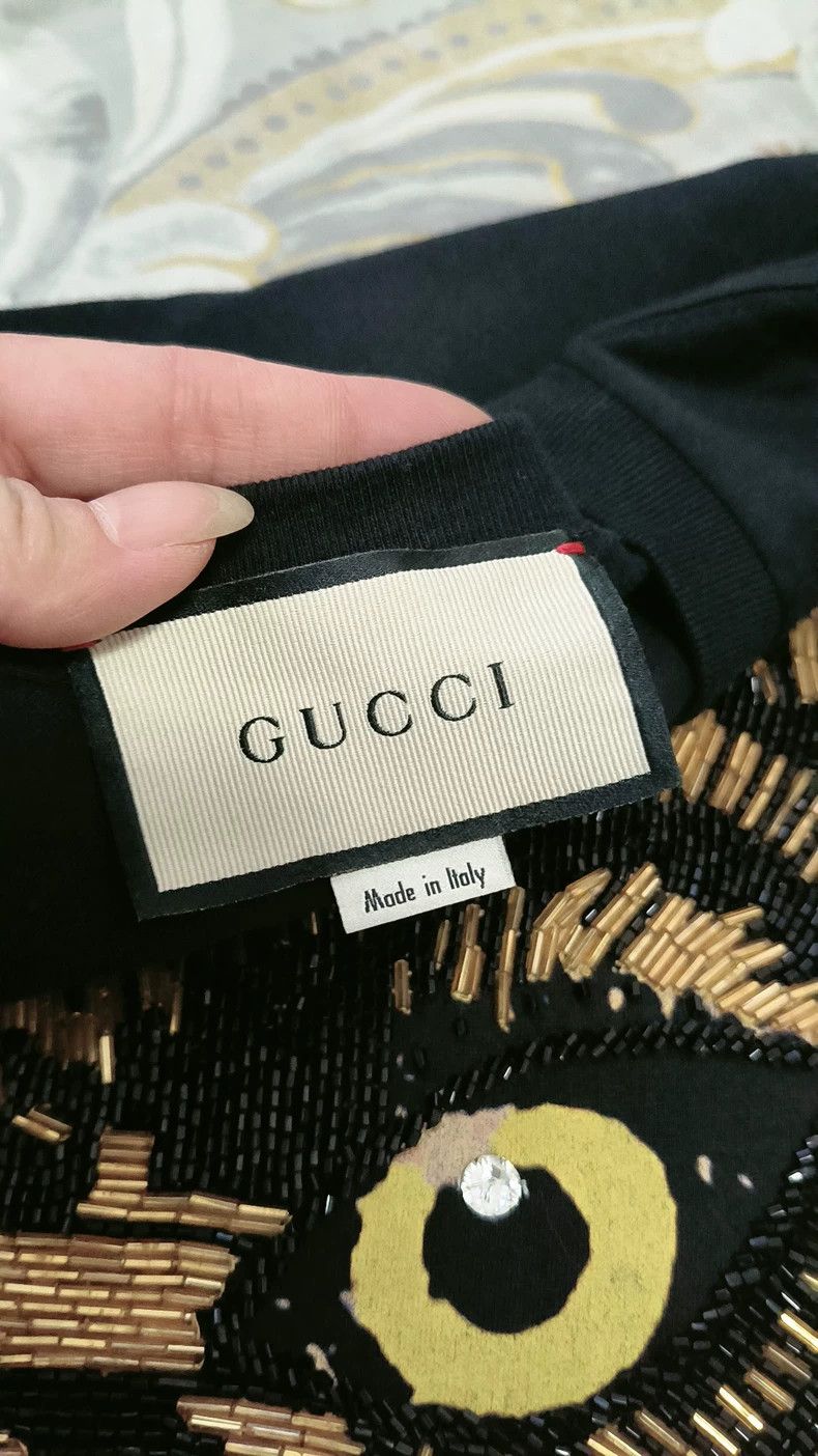GucciHeavy industry nail bead short-sleeved T-shirt 2503-Ne
