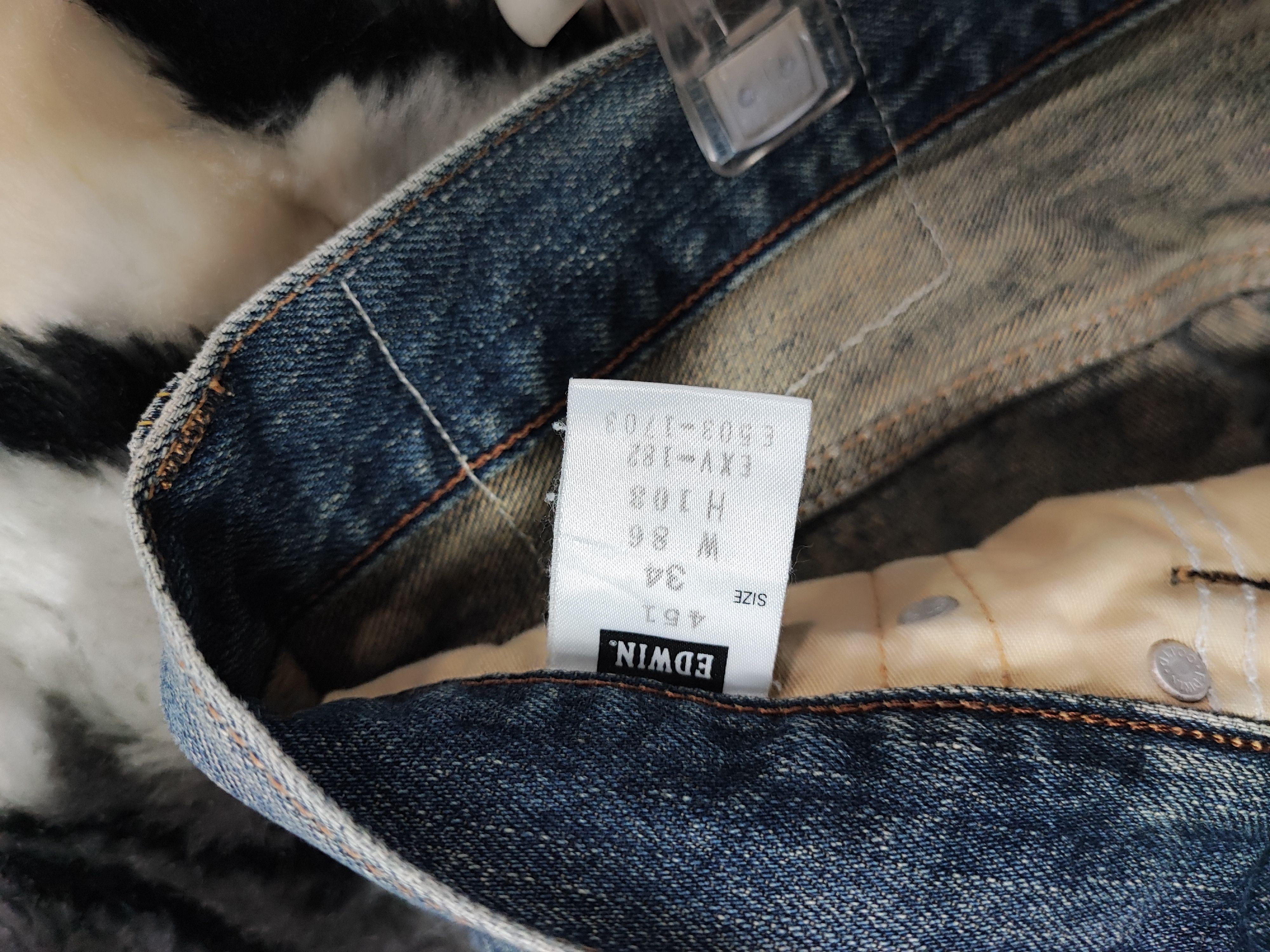 Edwin Vintage 90s Edwin Xv Faded Wash Whiskers Distressed Relaxed Size US 34 / EU 50 - 10 Thumbnail
