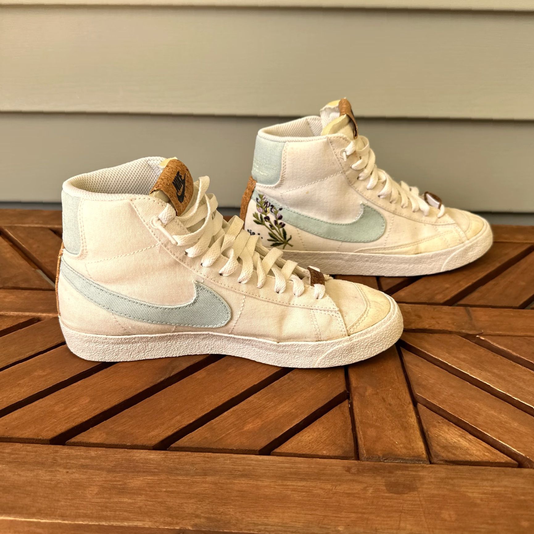 Nike Nike Blazer Mid 77 Shoes Womens Size 6.5 Indigo Cork Floral DC9265-100 Size M / US 6-8 / IT 42-44 - 5 Thumbnail