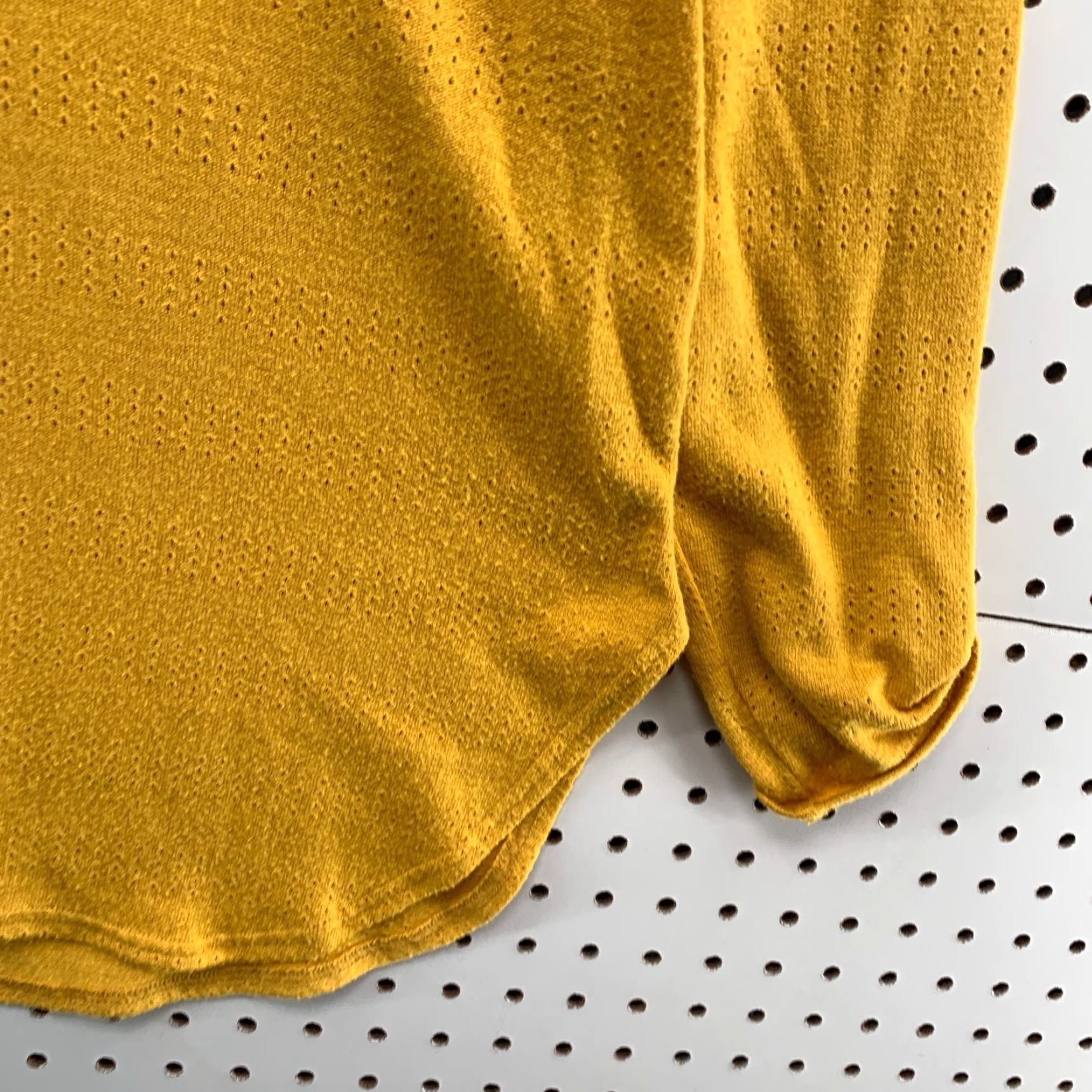 Anthropologie VINTAGE Akemi + Kin Pointelle Blouse Yellow Women’s Medium Long Sleeve Casual Top Size M / US 6-8 / IT 42-44 - 7 Thumbnail