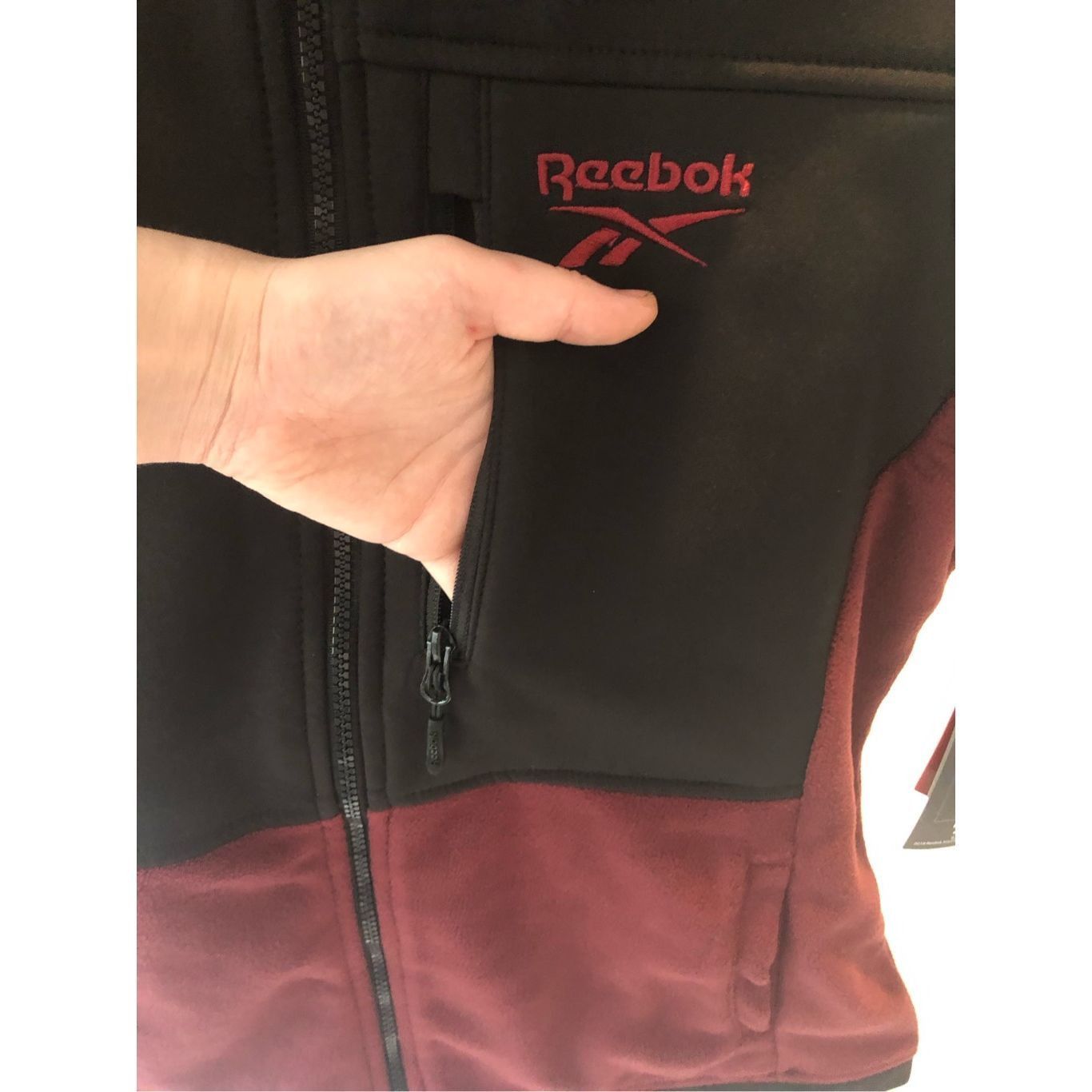 Reebok Reebok Women’s Maroon and Black Zip Up Activewear Vest Jacket Size L NWT Size L / US 10 / IT 46 - 4 Thumbnail