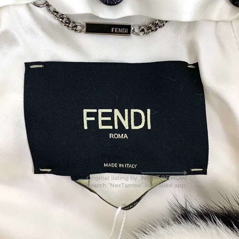 Fendi Fendi White Edge Design Mulberry Silk Collar Hooded Single Size XS / US 0-2 / IT 36-38 - 5 Thumbnail