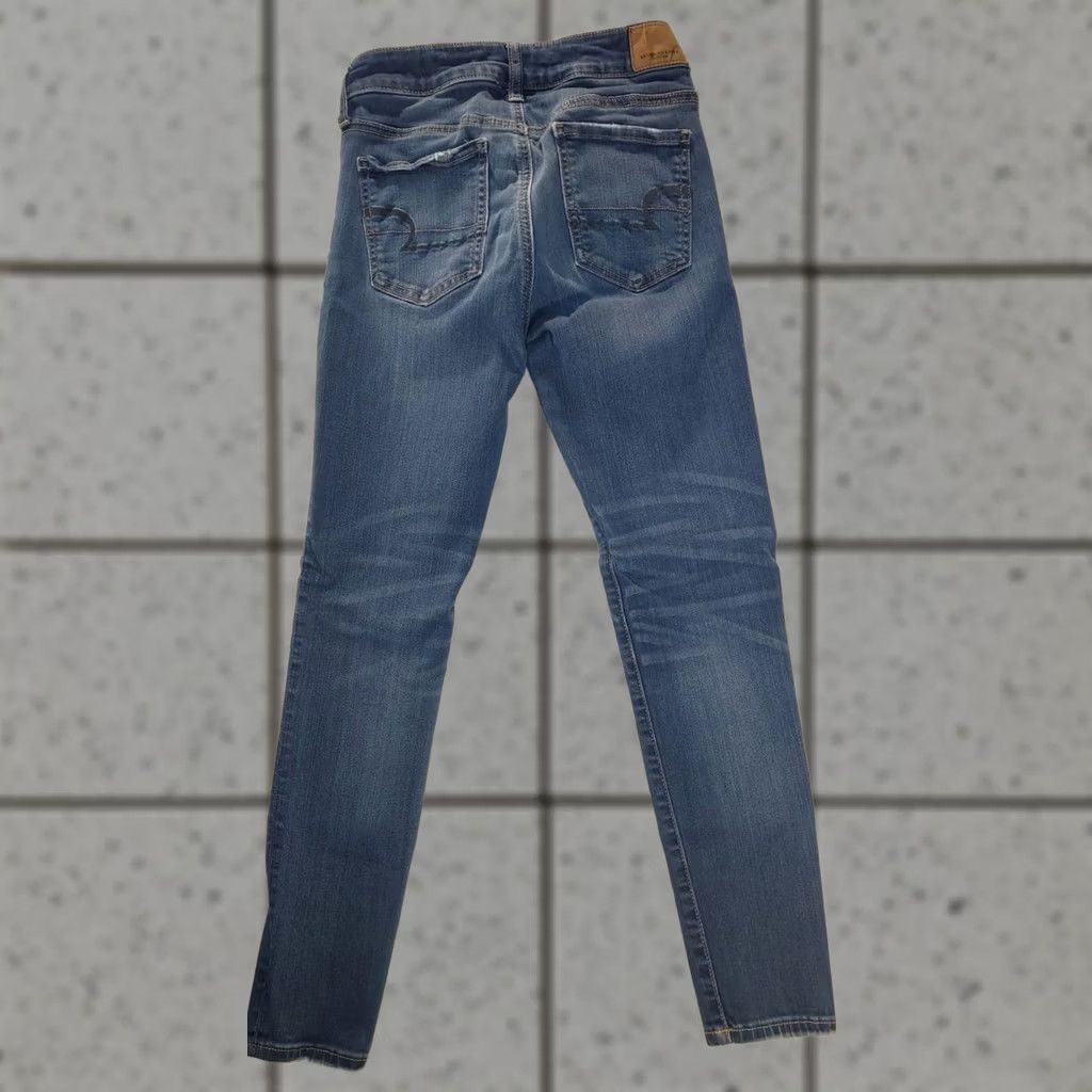 American Eagle Outfitters VINTAGE? No — American Eagle Outfitters Women Stretch Skinny Jeans Size 4 Dark Wash Size 27" / US 4 / IT 40 - 1 Thumbnail
