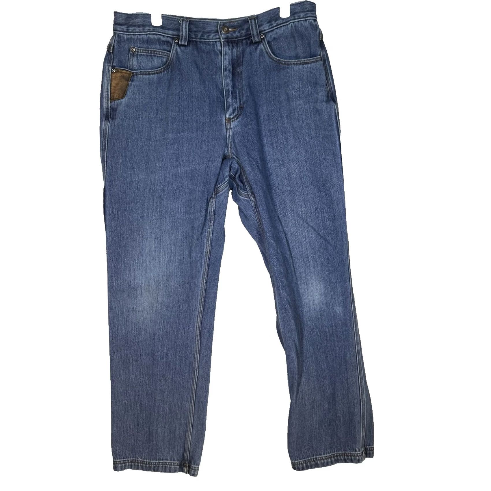 Duluth Trading Company Duluth Trading Company Carpenter Jeans Mens 34 x 32 Blue Mid-Rise Straight Size US 34 / EU 50 - 2 Thumbnail