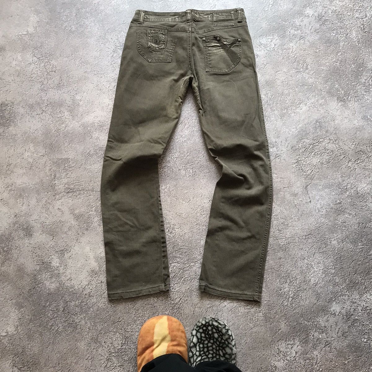 Vintage Vintage 90s Distressed Flared Jeans Low Rise Grunge Y2K 28 Size 28" / US 6 / IT 42 - 4 Thumbnail