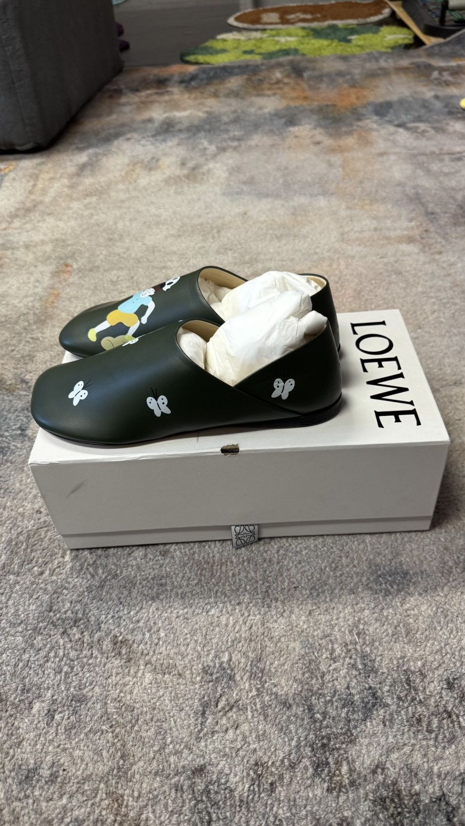 Loewe Loewe x Suna Fujita Toy Printed Leather Slippers Size US 6 / EU 39 - 6 Thumbnail