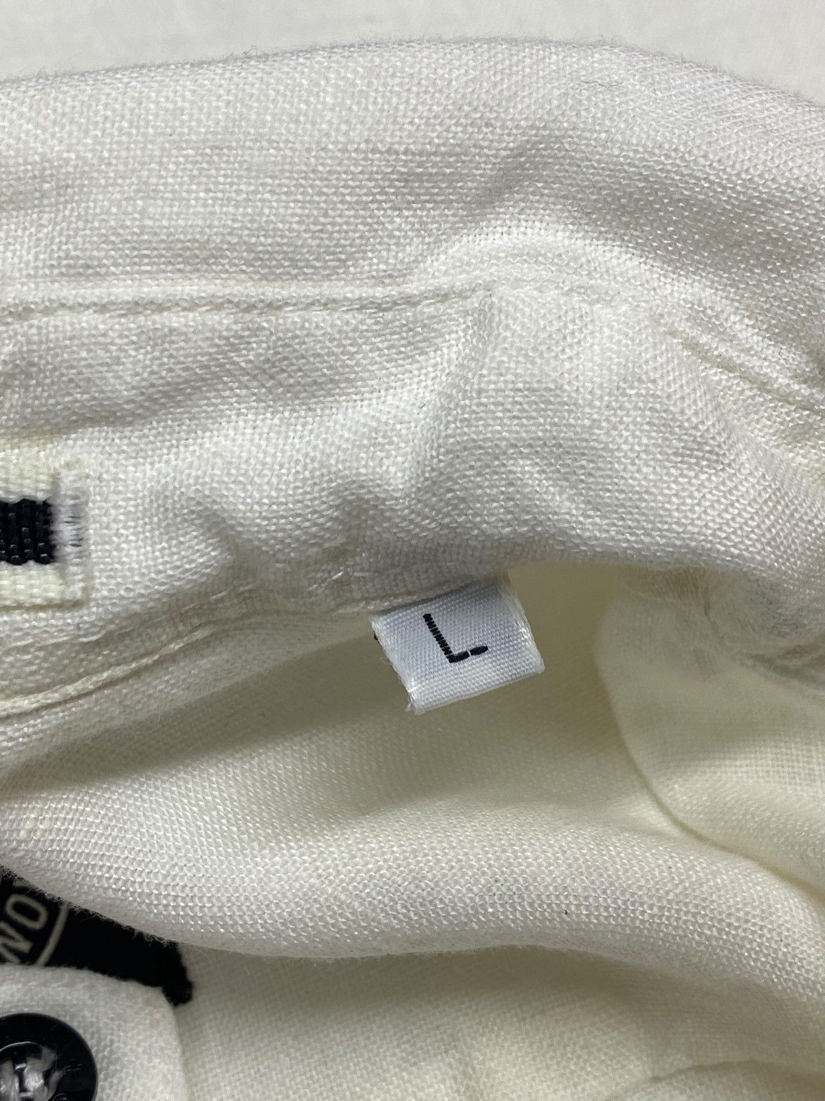 Stone Island Vintage Stone Island White Linen Shirt Old Money Vibes Size US L / EU 52-54 / 3 - 17 Thumbnail
