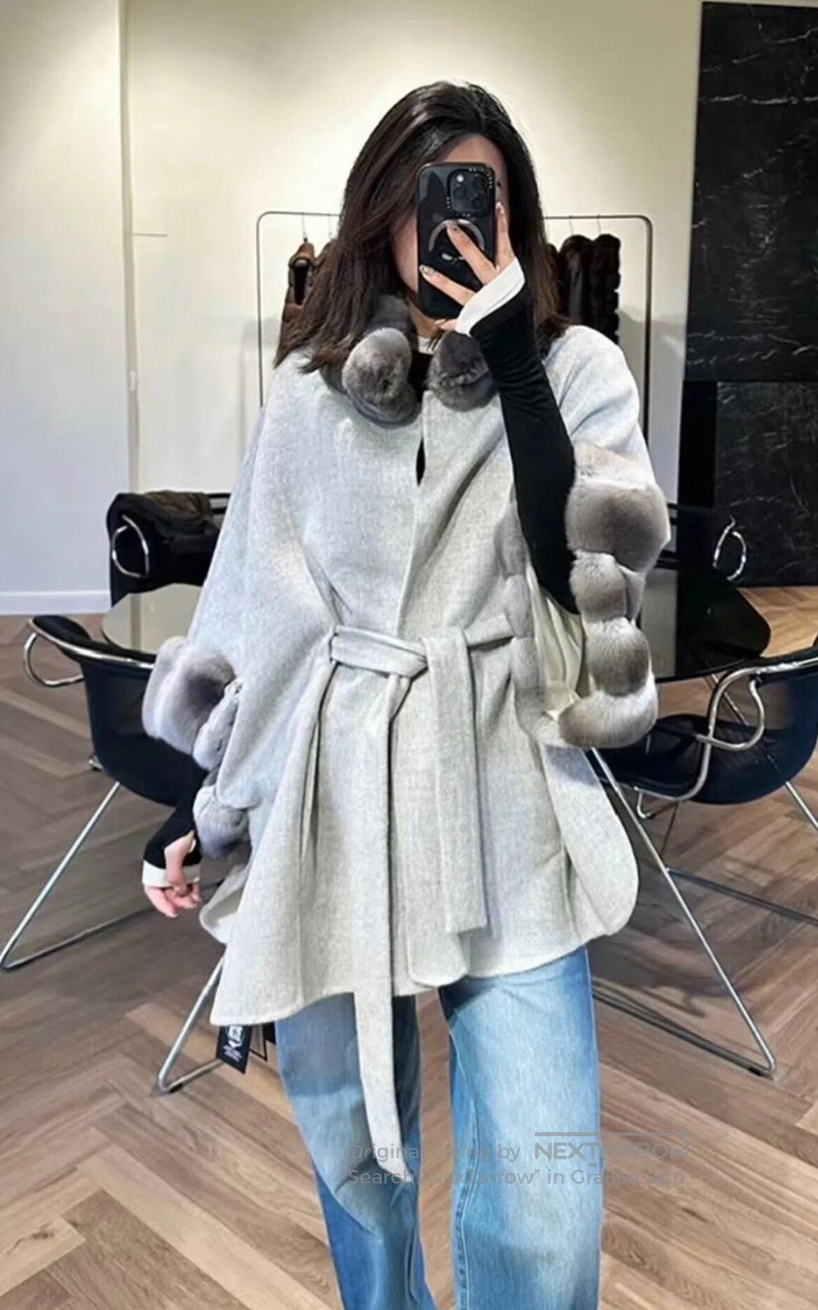 Japanese Brand Fabio Gavazzi Women's Totoro Cape Coat. Size S / US 4 / IT 40 - 1 Thumbnail