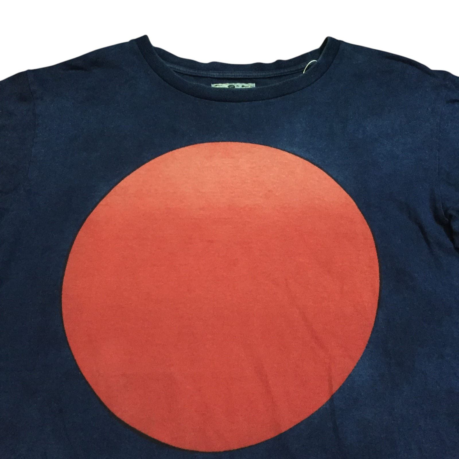 Japanese Brand Faded Okura Aobadai Bassen Indigo Blue Design Tees Size US M / EU 48-50 / 2 - 2 Thumbnail