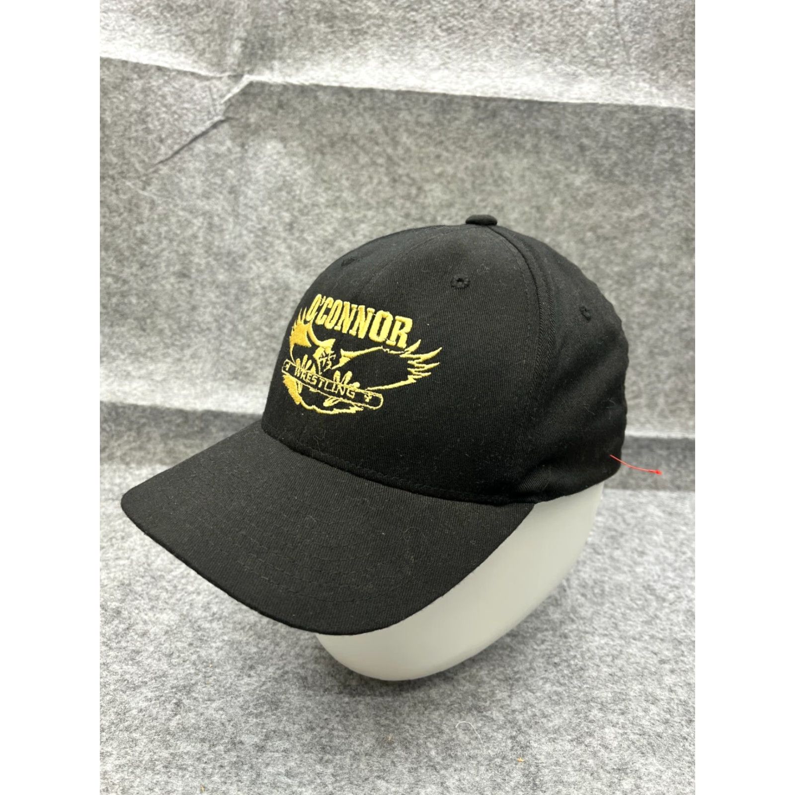 Vintage Yupoong Hat Cap Fitted Adult Medium Black Poly Cotton Blend Size ONE SIZE - 4 Thumbnail
