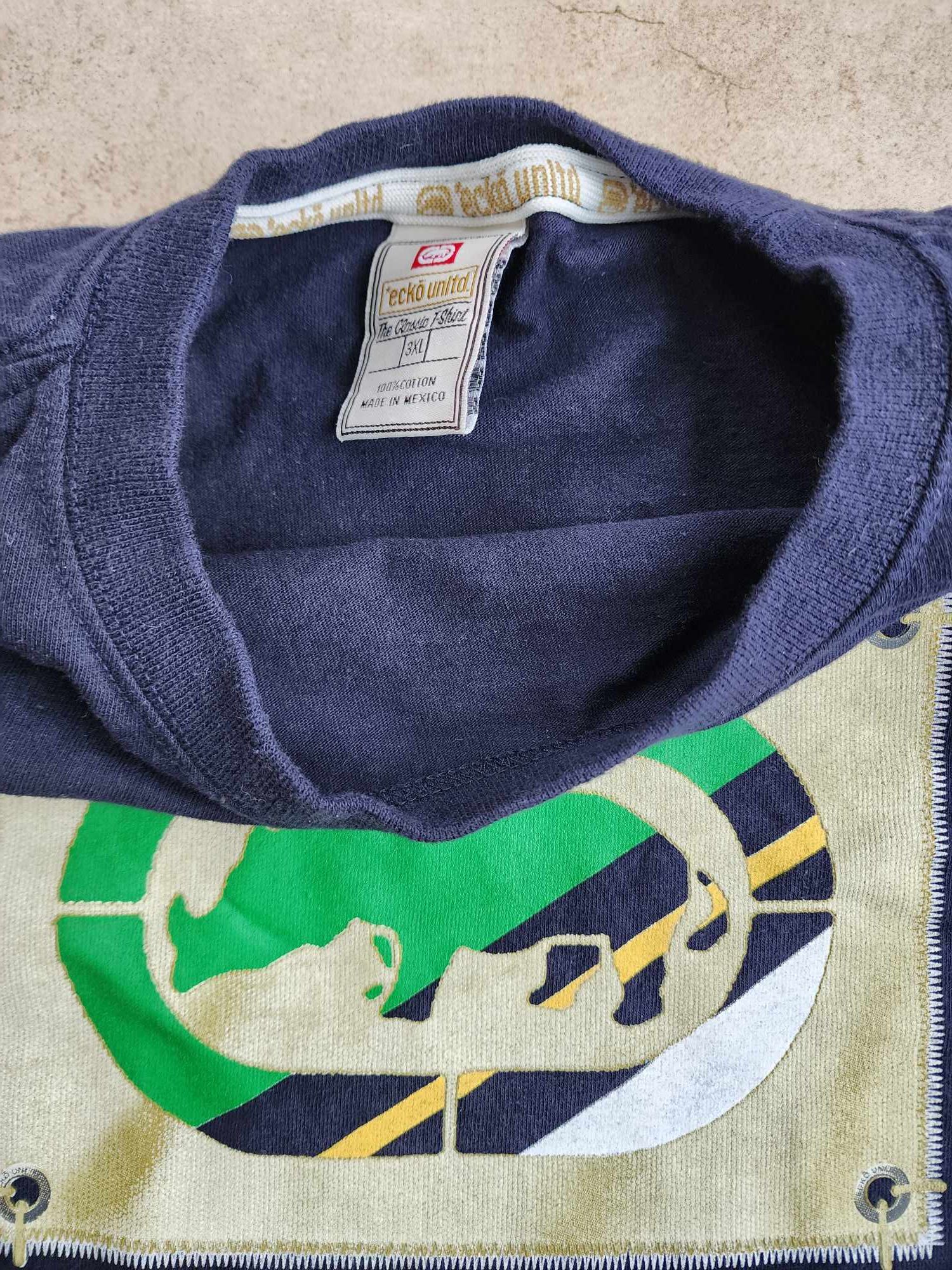 Ecko Unltd. 2000s Ecko Unltd. Navy T-Shirt - 3XL - Hip Hop Vintage Size US XXL / EU 58 / 5 - 2 Thumbnail