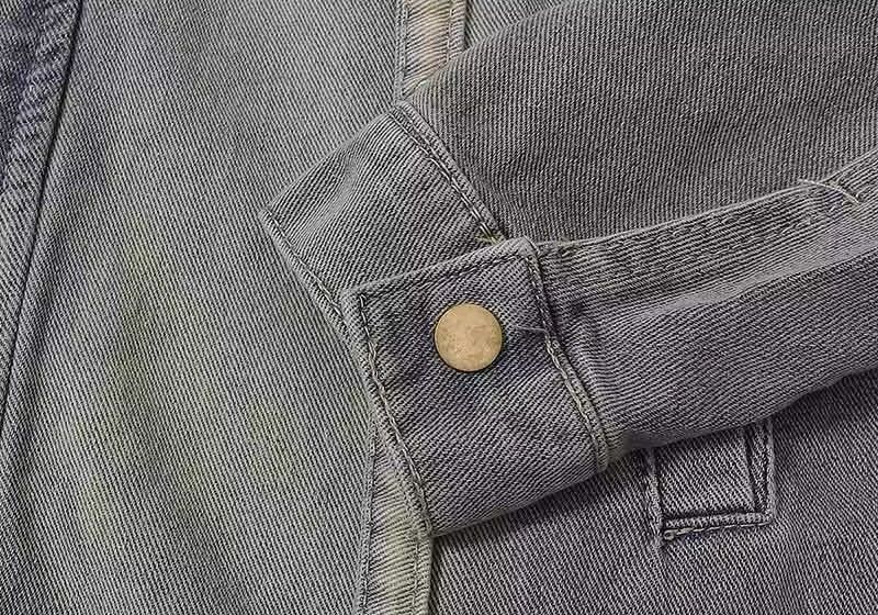 Designer × Vintage Streetwear Design Washed Dirty Denim Jacket Coat y2k Size US L / EU 52-54 / 3 - 8 Thumbnail