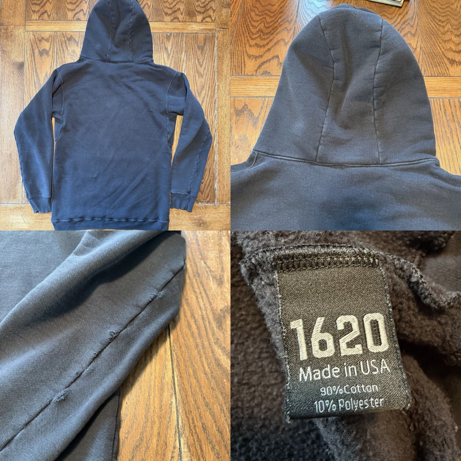 Vintage 1620 Workwear Hoodie Men’s Black Large Pullover Snaps Pocket Heavy Shirt Hoodie Mens 1620 Size US L / EU 52-54 / 3 - 8 Thumbnail