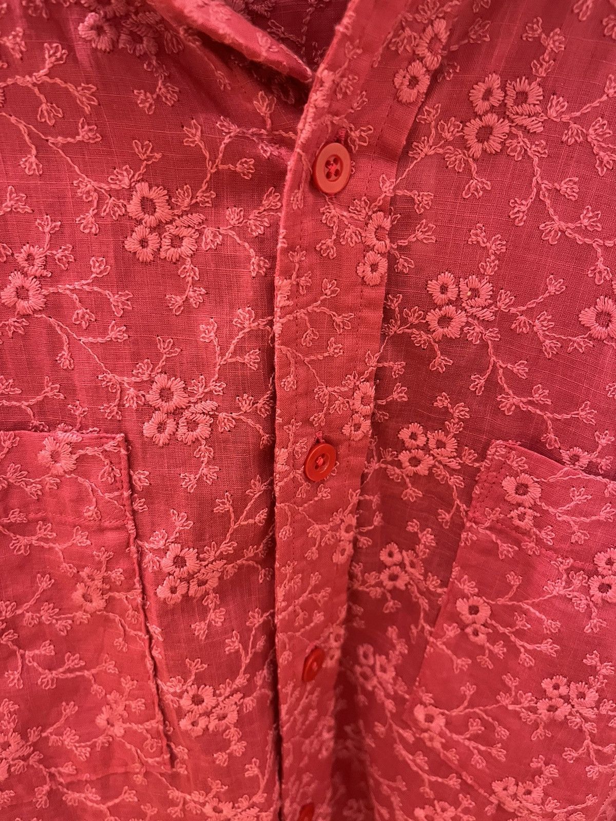 Needles Needles Cut-Off Pink Floral Embroided Shirt Size US M / EU 48-50 / 2 - 4 Thumbnail
