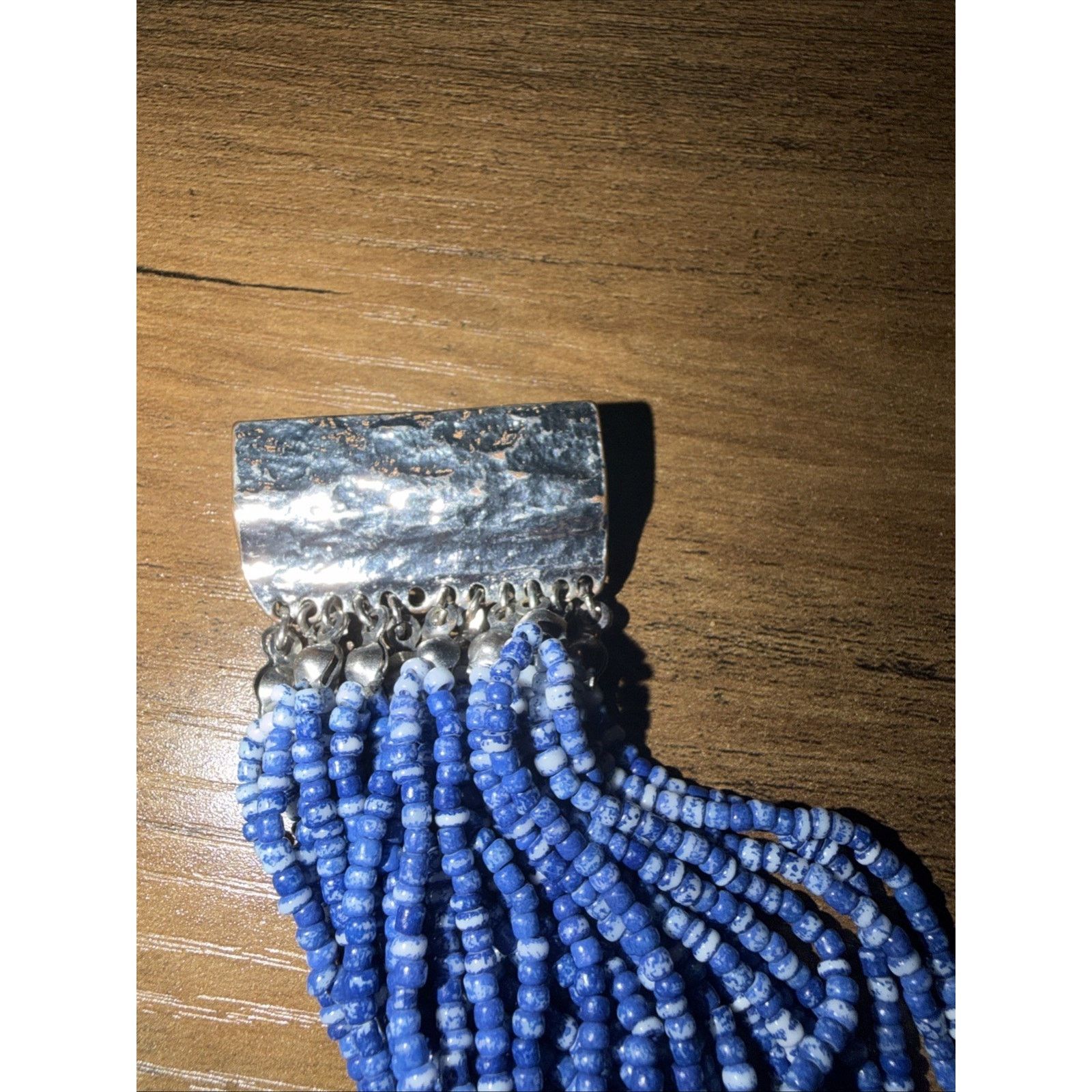 The Unbranded Brand ERMISH Blue Beaded Stretch Bracelet Magnetic Clasp Size ONE SIZE - 3 Thumbnail