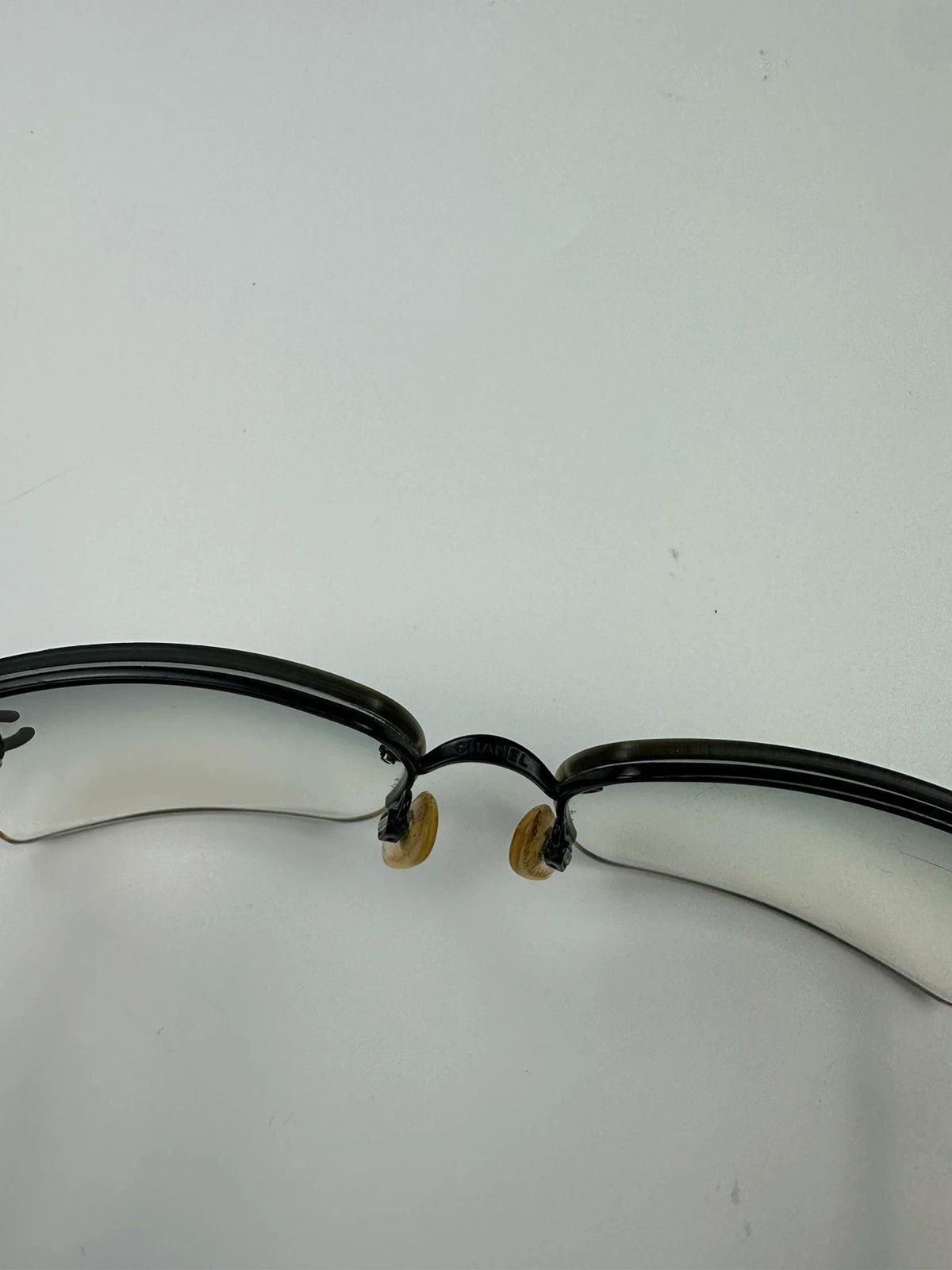 Chanel Chanel Black & White Square Frame Sunglasses Rimless Strass Size ONE SIZE - 8 Thumbnail