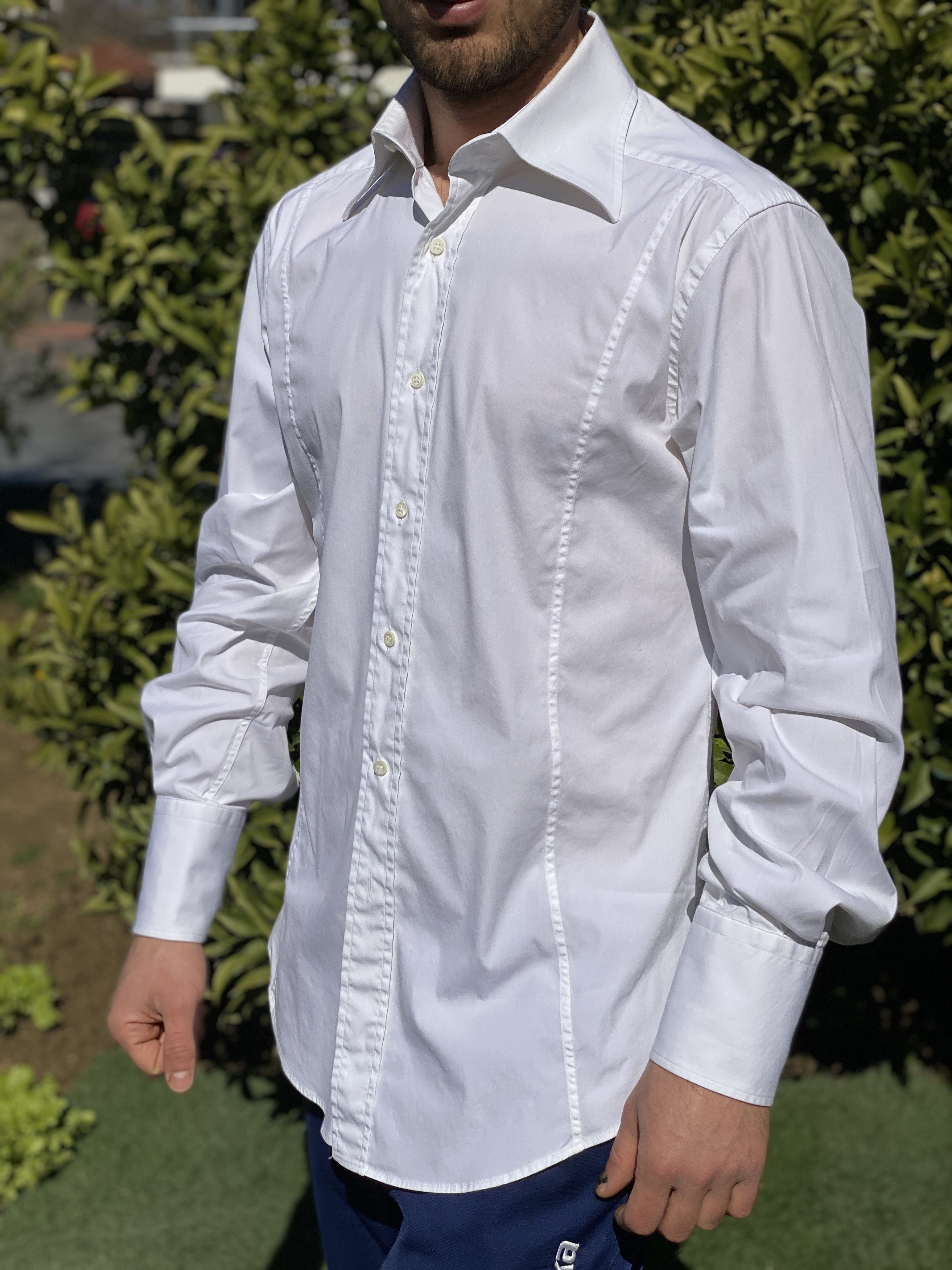 Gucci Royal Fit Gucci Dress Shirt French Cuff Chemise Sz 42 16 1/2 Size US L / EU 52-54 / 3 - 9 Thumbnail