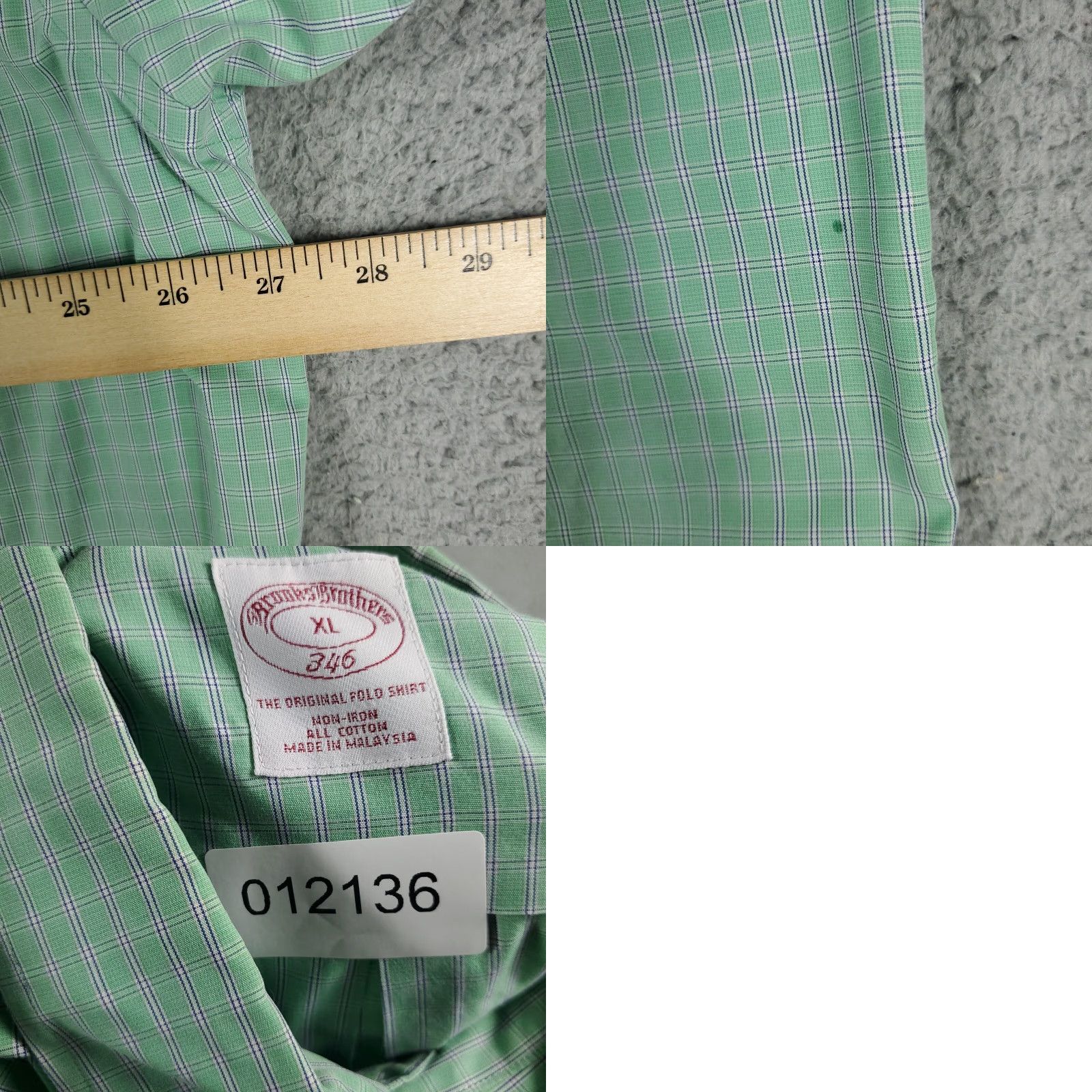 Brooks Brothers VINTAGE Brooks Brothers Green Plaid Men's Short Sleeve Button-Up Shirt XL Casual Modern Men Size US XL / EU 56 / 4 - 8 Thumbnail
