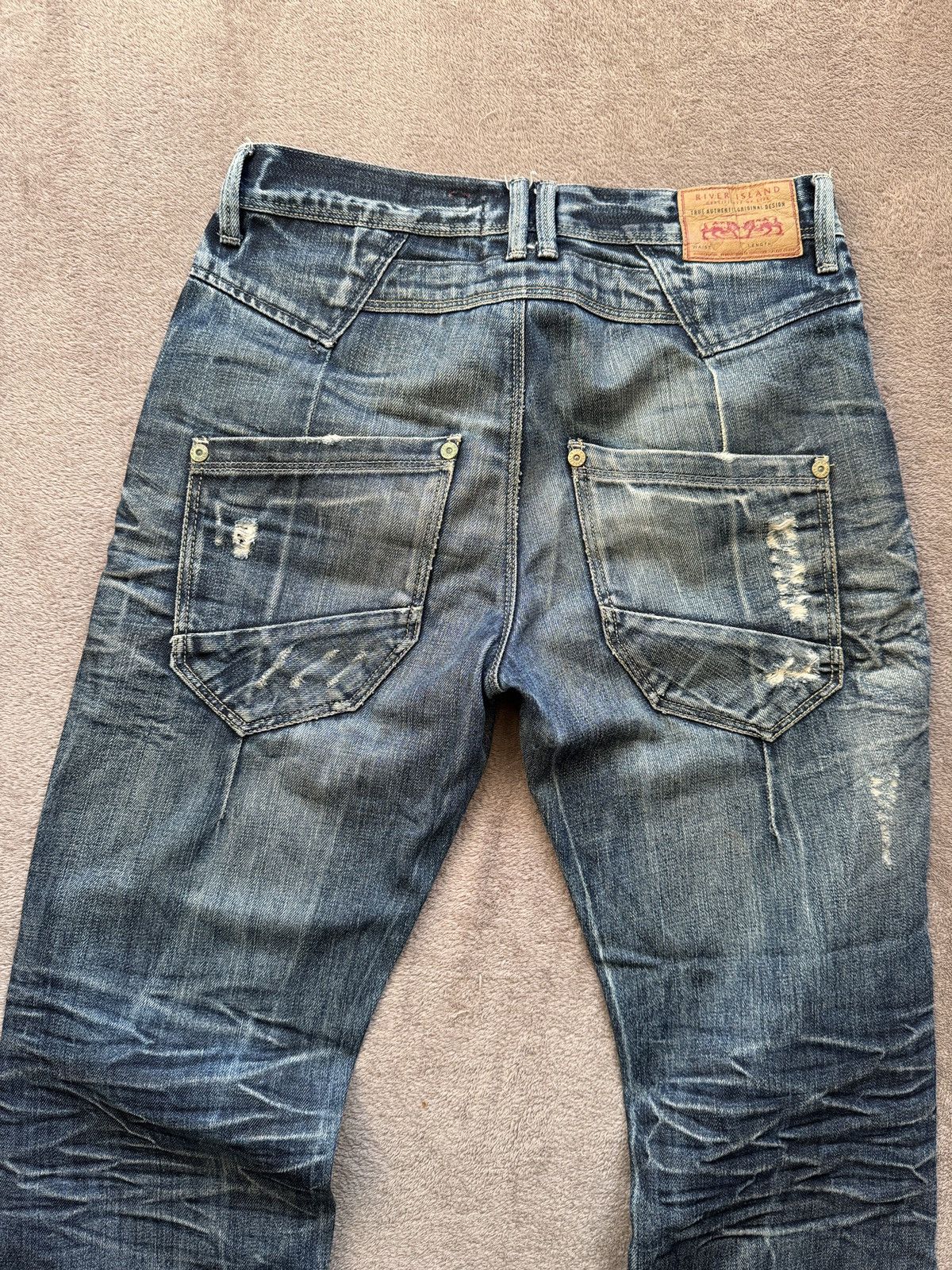 Japanese Brand Sick Y2K Mudwash Distressed Ripped Jeans LGB Ifsixwasnine Size US 32 / EU 48 - 5 Thumbnail