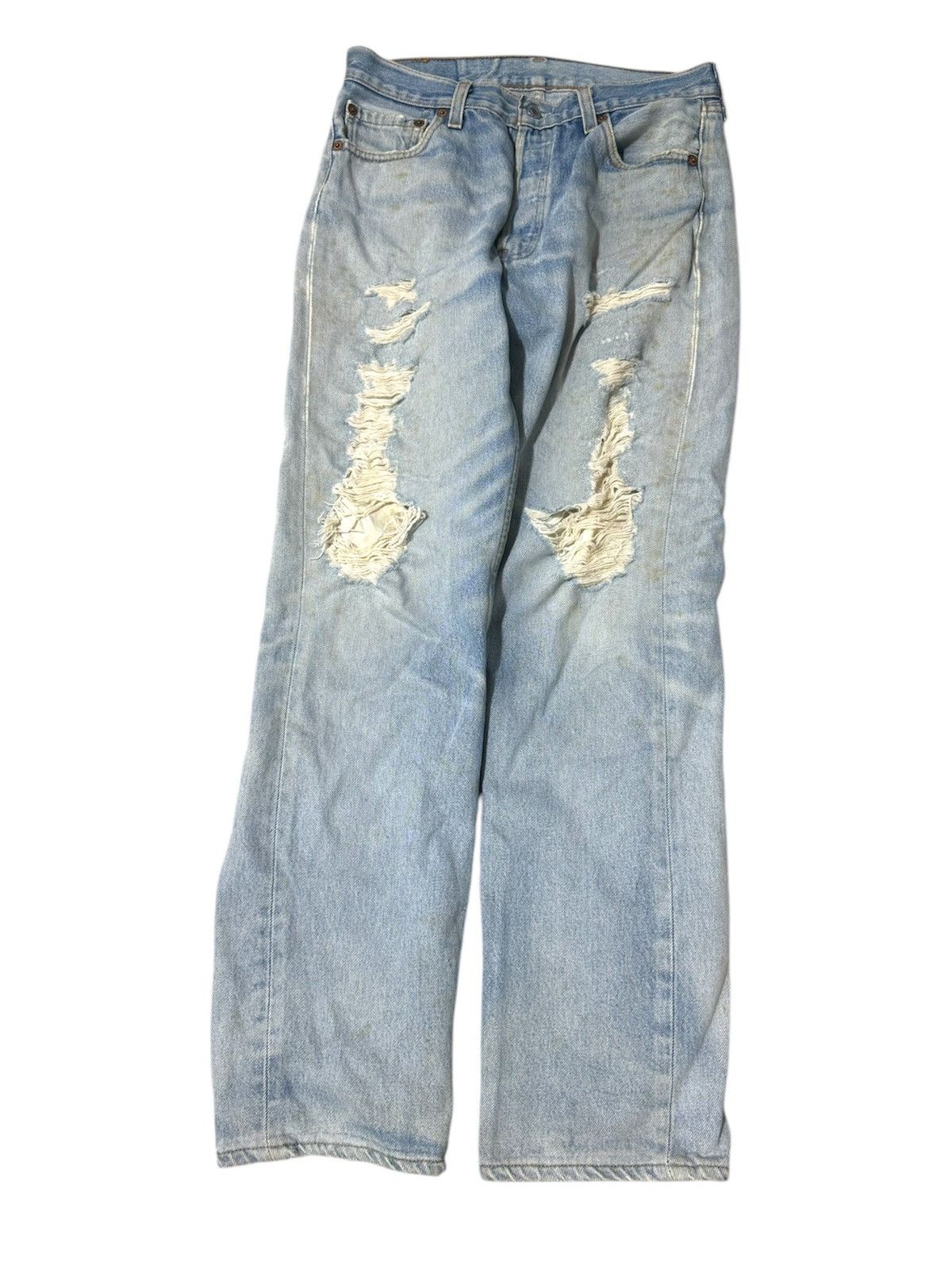 Vintage VTG 90s Levi's 501 Made in USA Thrashed Distressed Size US 29 - 1 Thumbnail