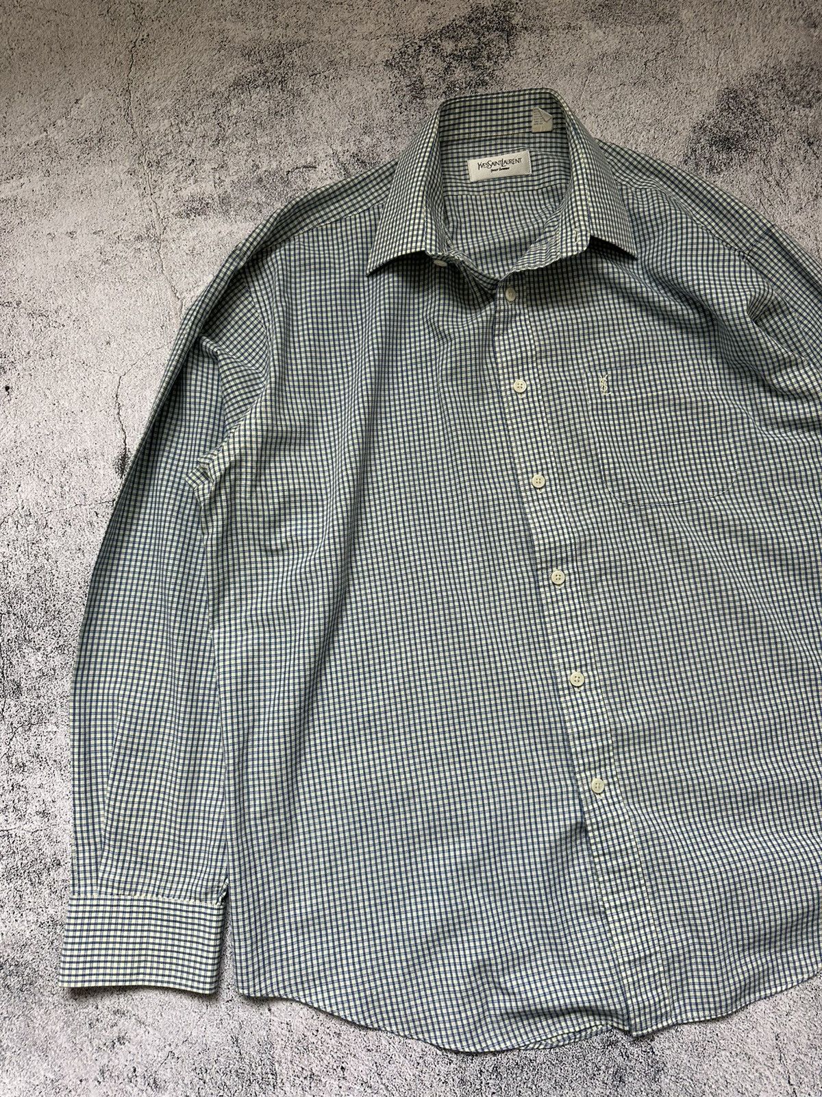 Yves Saint Laurent Yves Saint Laurent Dress Shirt Logo Size US XL / EU 56 / 4 - 4 Thumbnail