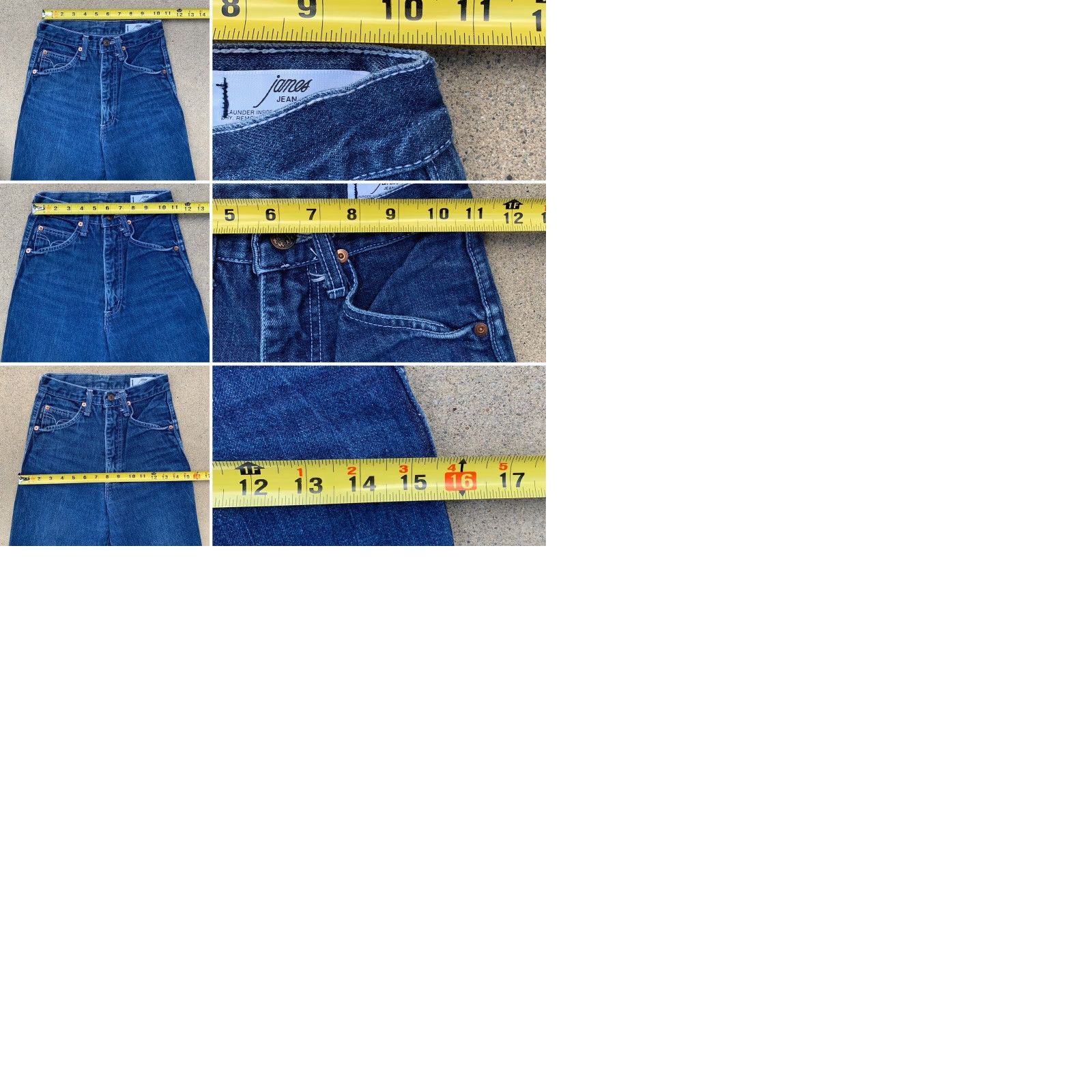 Vintage VINTAGE James Jeans 27 Jeans Blue Denim Hippy 1970s 1970s 70s 80s Stamped JEAN MACHINE WAIST 22.5” INSEAM 34” XS? Size 27" / US 4 / IT 40 - 9 Thumbnail
