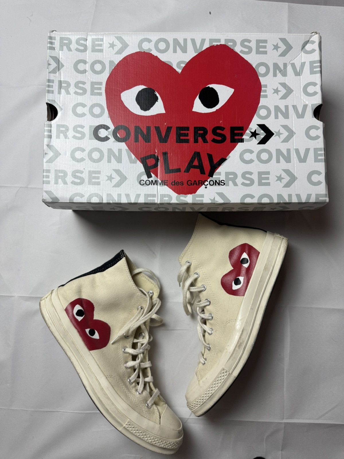 Comme des Garcons × Comme des Garcons PLAY × Converse Comme des Garçons PLAY x Converse Chuck 70 | EU 45/US 11.5 | Size US 11 / EU 44 - 8 Thumbnail