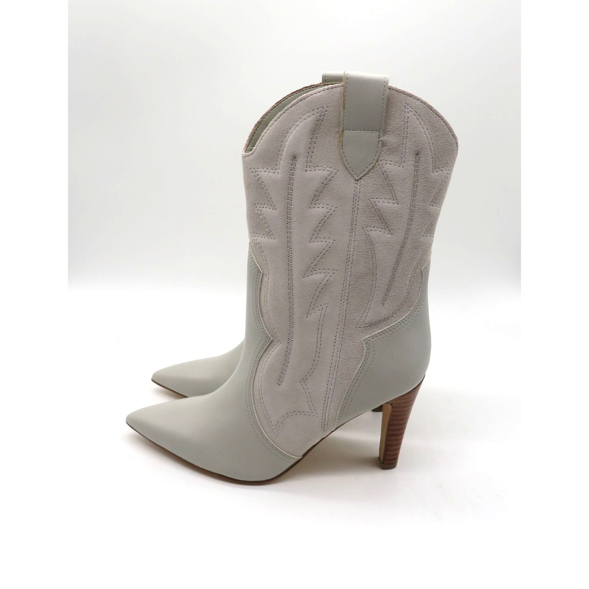Nine West Nine West Alama Ivory Western-Style Heeled Boots 5.5M Pointe Size US 5.5 / IT 35.5 - 5 Thumbnail