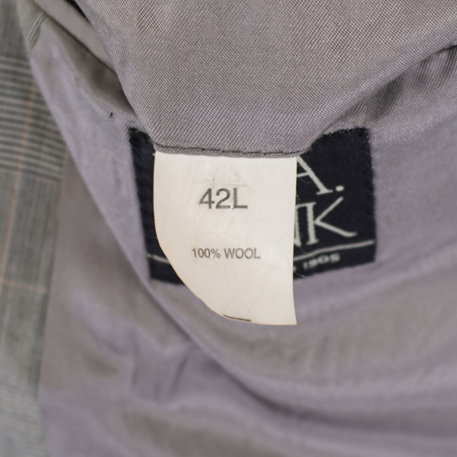 Jos. A. Bank Jos A Bank Wool Cream Black Plaid W/ Orange Windowpane Sport Size 42L - 9 Thumbnail