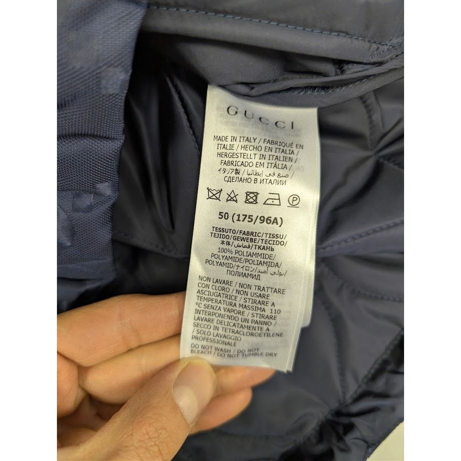 Gucci o1rshd1 Nylon Canvas GG Jumbo Gilet in Navy Size US M / EU 48-50 / 2 - 19 Thumbnail