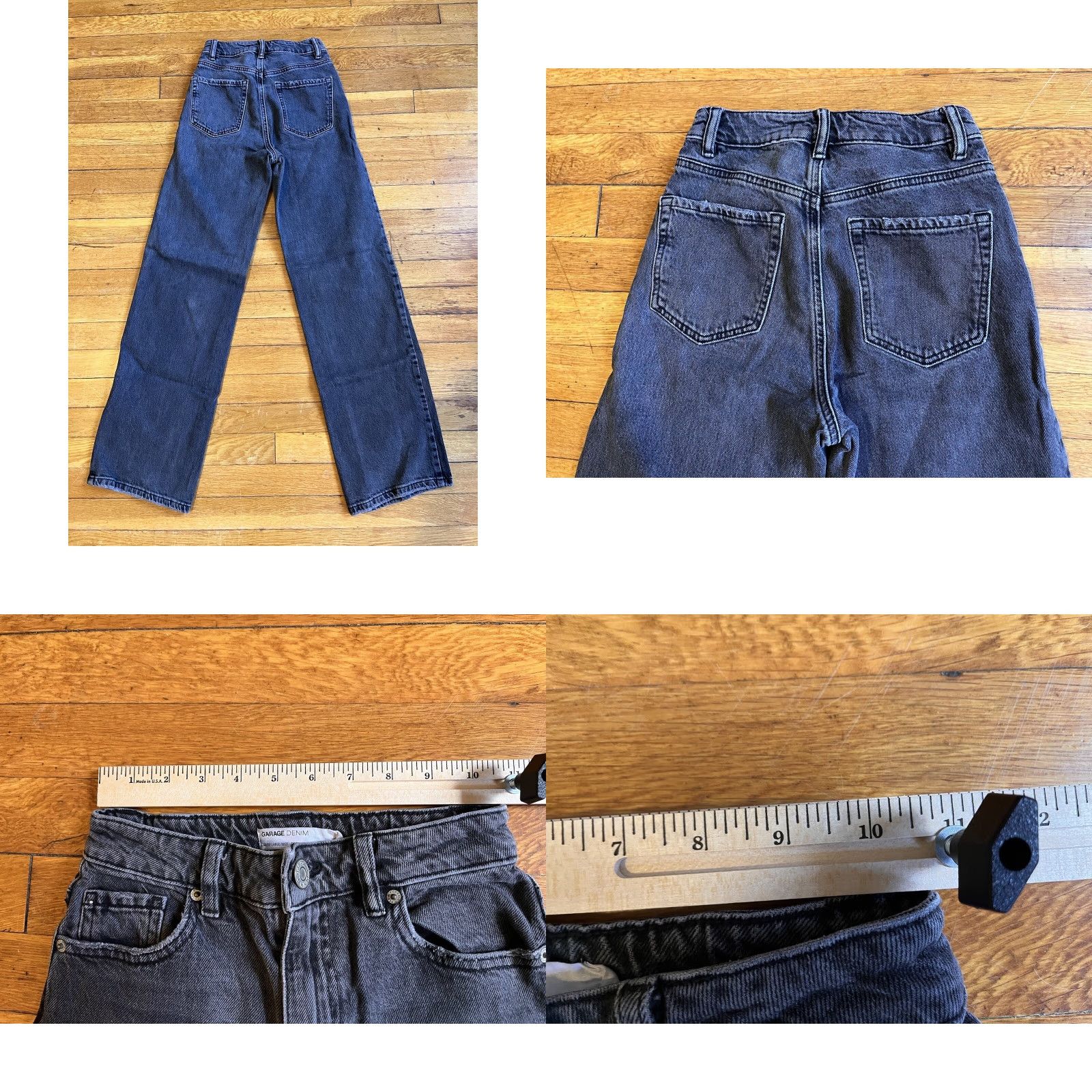 Garage Garage Denim Jeans Women's 00 Grey Wide Leg Distressed Size 24" / US 00 / IT 34 - 8 Thumbnail