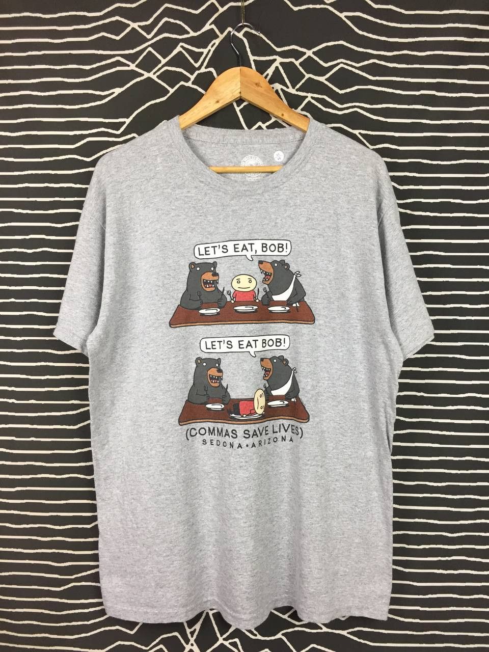 Vintage The Duck Company Commas Save Lives Let's Eat Bob Tee Size US L / EU 52-54 / 3 - 2 Thumbnail