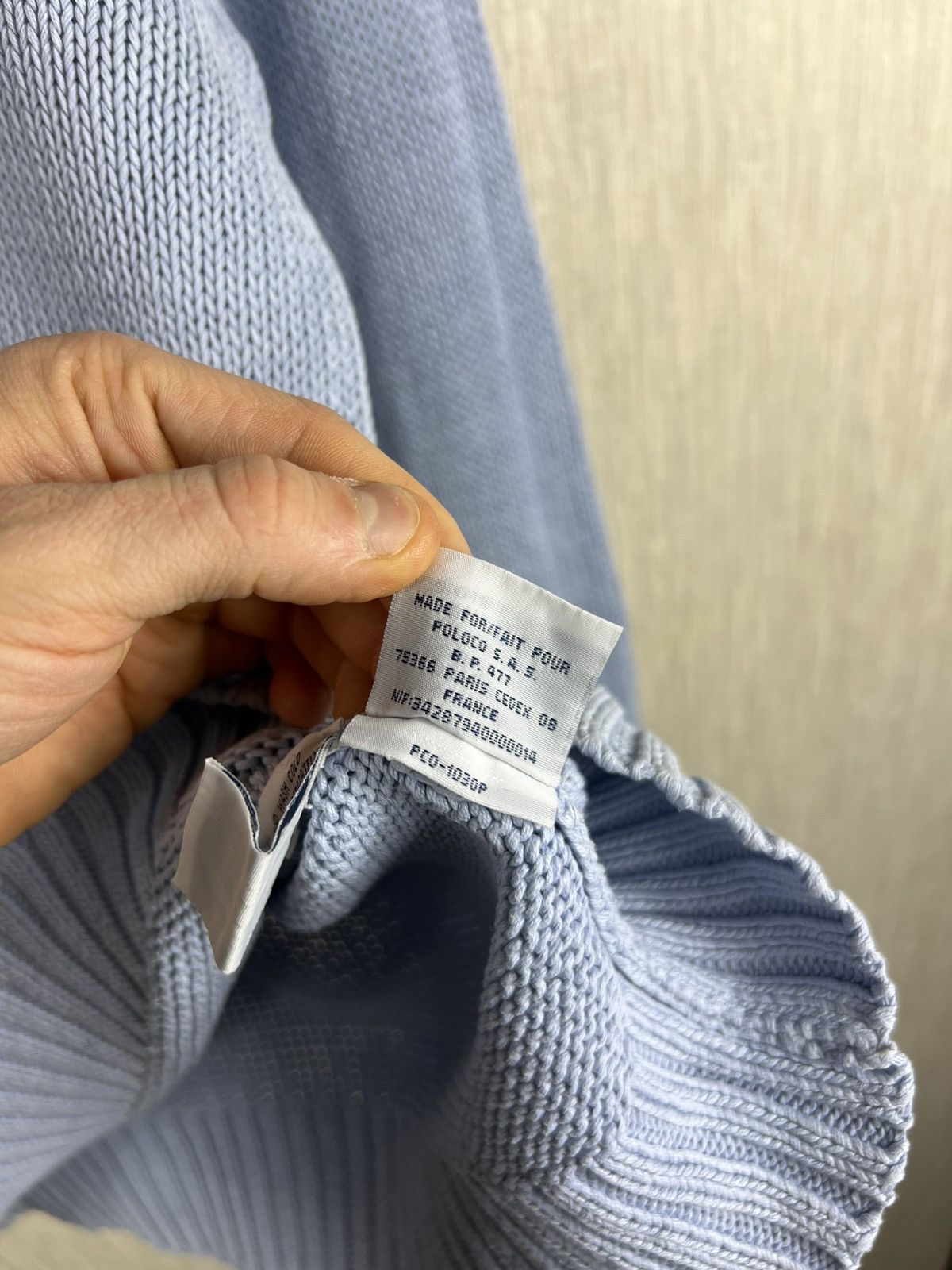 Polo Ralph Lauren Vintage Polo by Ralph Lauren baby blue linen knitted sweater Size US L / EU 52-54 / 3 - 16 Thumbnail