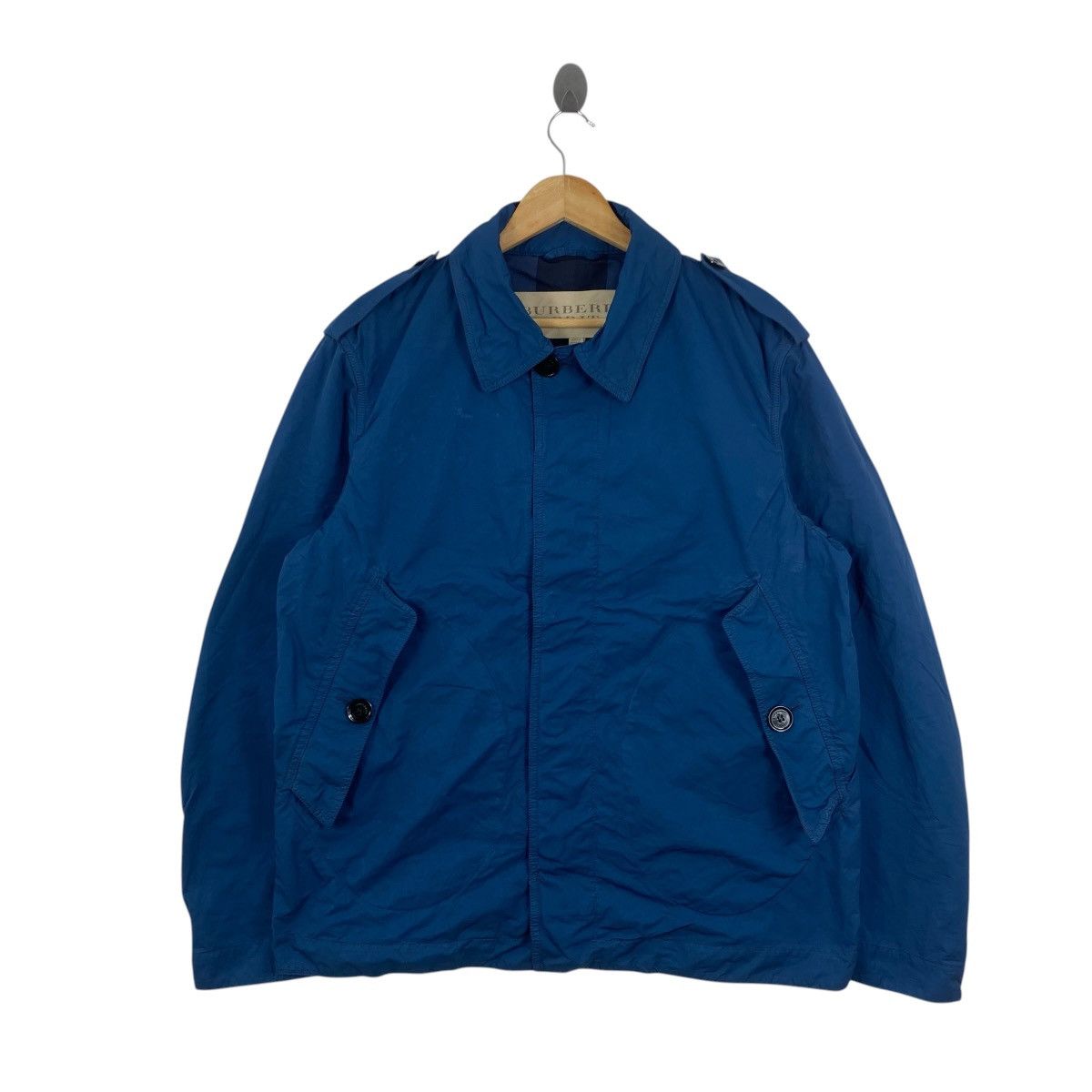 Burberry Burberry Brit Navy Field Jacket Nova Check Lining Size L Size US L / EU 52-54 / 3 - 1 Thumbnail