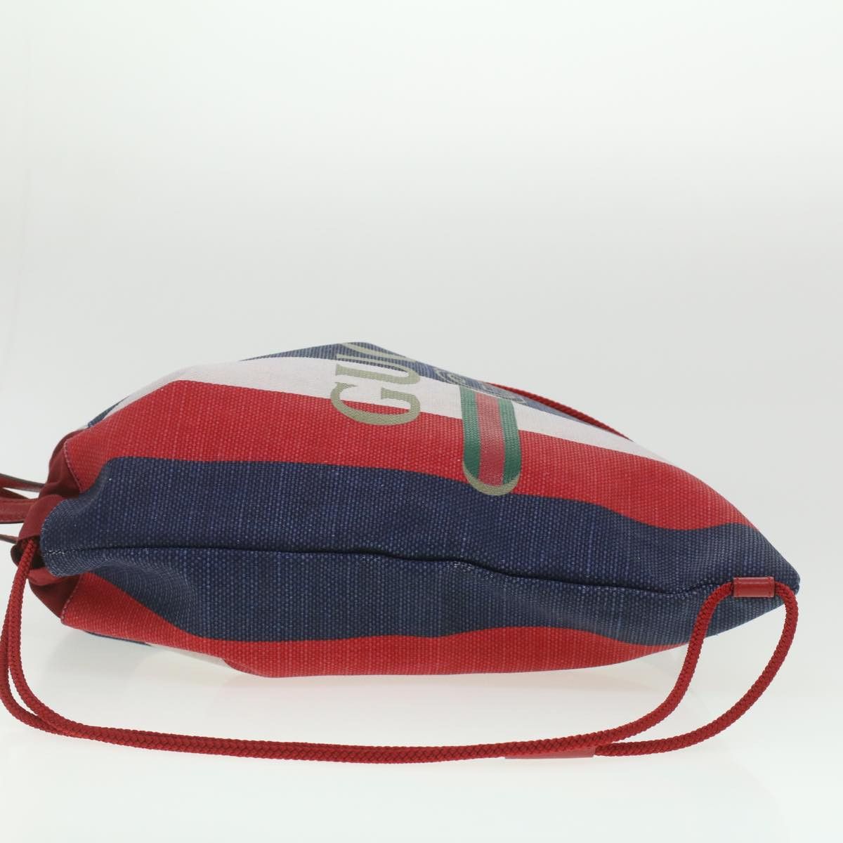 Gucci GUCCI Web Sherry Line Backpack Canvas Tricolor Red Blue Size ONE SIZE - 3 Thumbnail