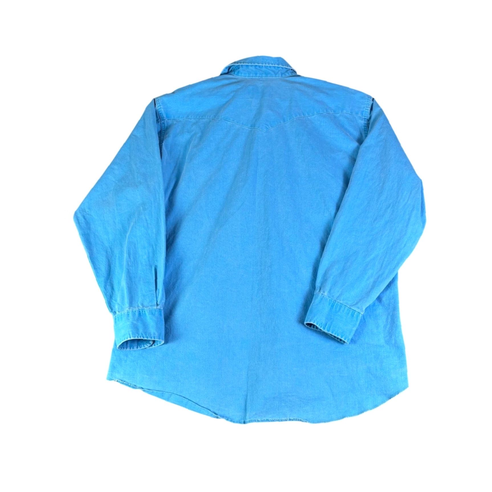 Wrangler VINTAGE Wrangler Mens Western Denim Shirt Blue Long Sleeve Regular XL USA Made Size US XL / EU 56 / 4 - 2 Thumbnail