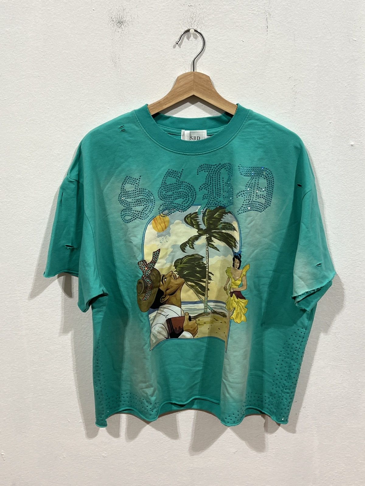 Other SSBD Playa Blue Rhinestone Tee Size US XL / EU 56 / 4 - 1 Thumbnail