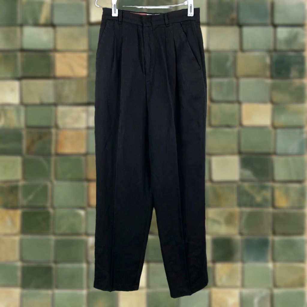 Worthington VINTAGE Worthington Black Tapered Pleated Pants Womens XS Waist 24" Dress Pants Womens Mens? No Size 26" / US 2 / IT 38 - 1 Thumbnail