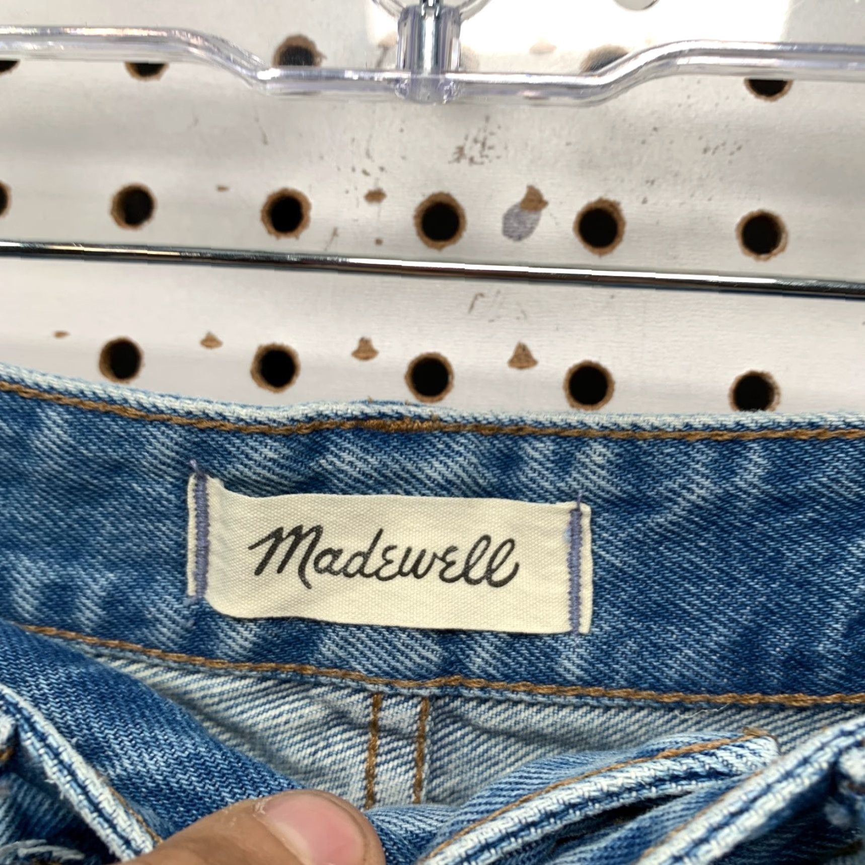 Madewell Madewell Denim Cut Off Shorts Womens 25 Blue Relaxed Fit Distressed 3 in Inseam 30x3 Rock Womens Size 42" / US 20 - 4 Thumbnail