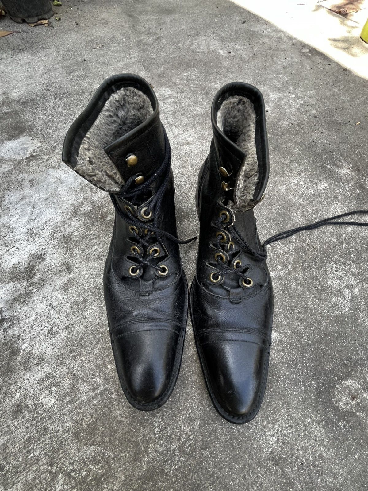 5351× Alfredbannister emo leather boots 5351× Alfredbannister emo leather boots