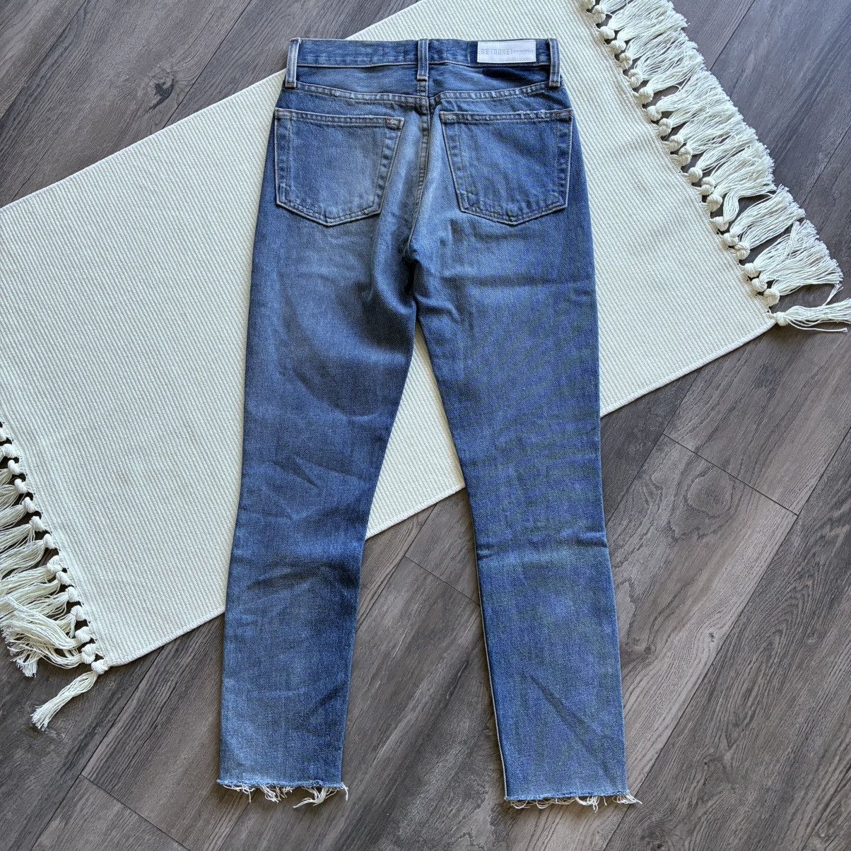 RE/DONE RE/DONE Originals Distressed High Rise Ankle Crop Jeans Size 27" / US 4 / IT 40 - 10 Thumbnail