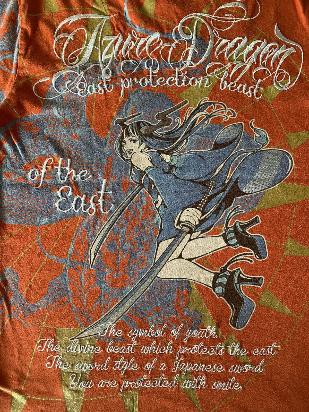 Anime Vintage Japanese Brand Sukajan Design Tee Size US L / EU 52-54 / 3 - 3 Thumbnail