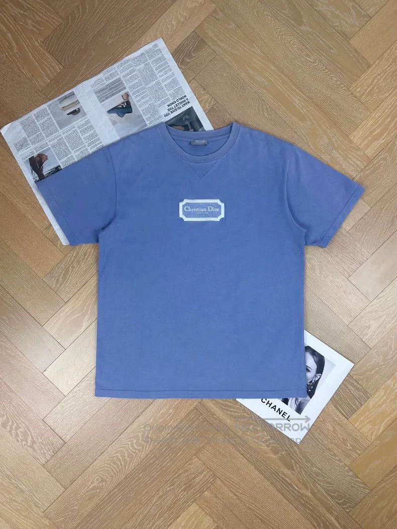 Dior Dior SS24 washed old embroidery slogan LOGO short sleeves Size US XL / EU 56 / 4 - 1 Thumbnail