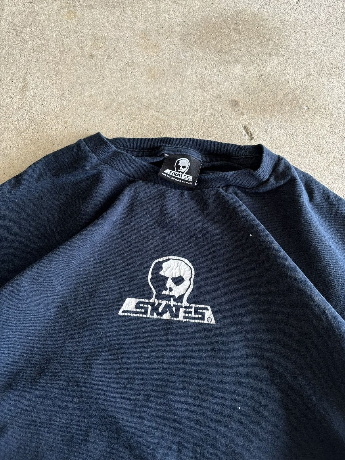 Other Vintage Skull Skates Boxy Paint Splatter Navy Longsleeve Size US M / EU 48-50 / 2 - 3 Thumbnail