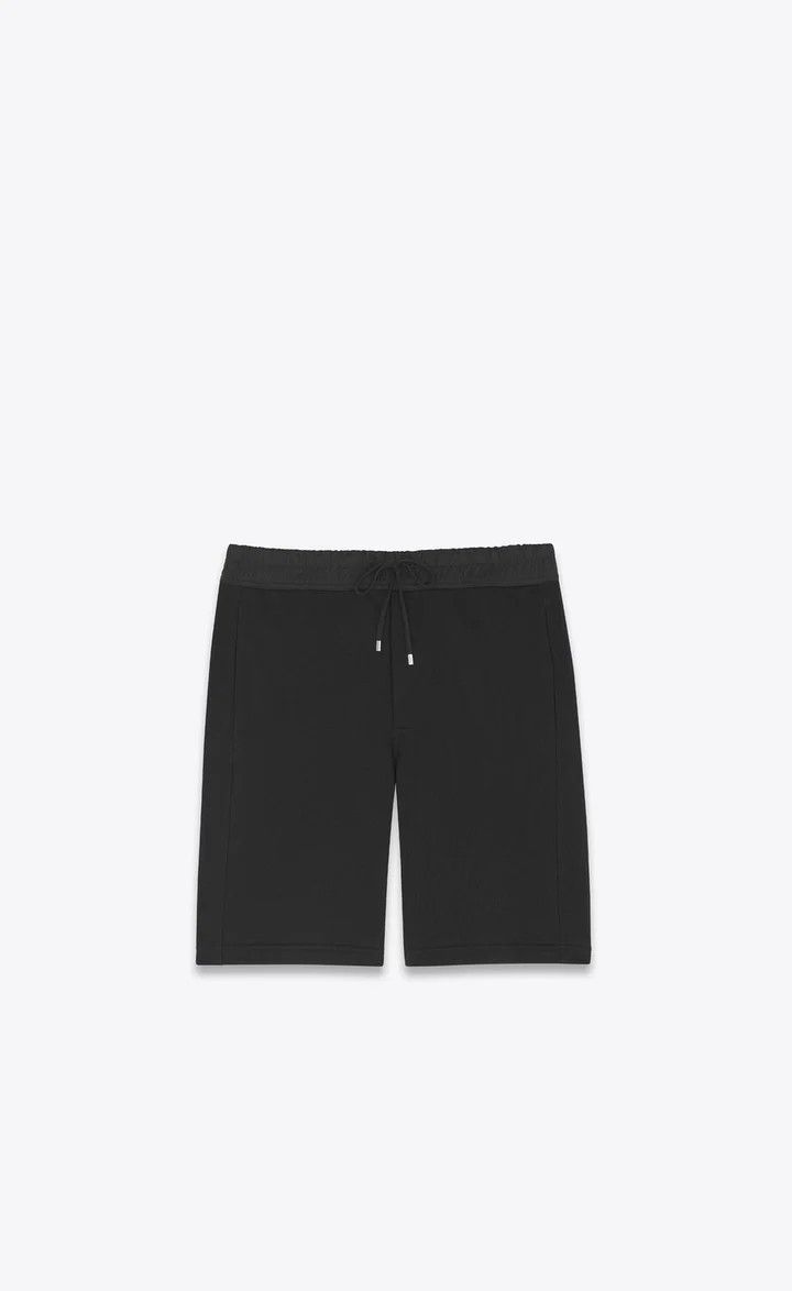 Saint Laurent Paris o1bcso1str1124 Bermuda Shorts In Fleece in Noir Size US 30 / EU 46 - 1 Thumbnail