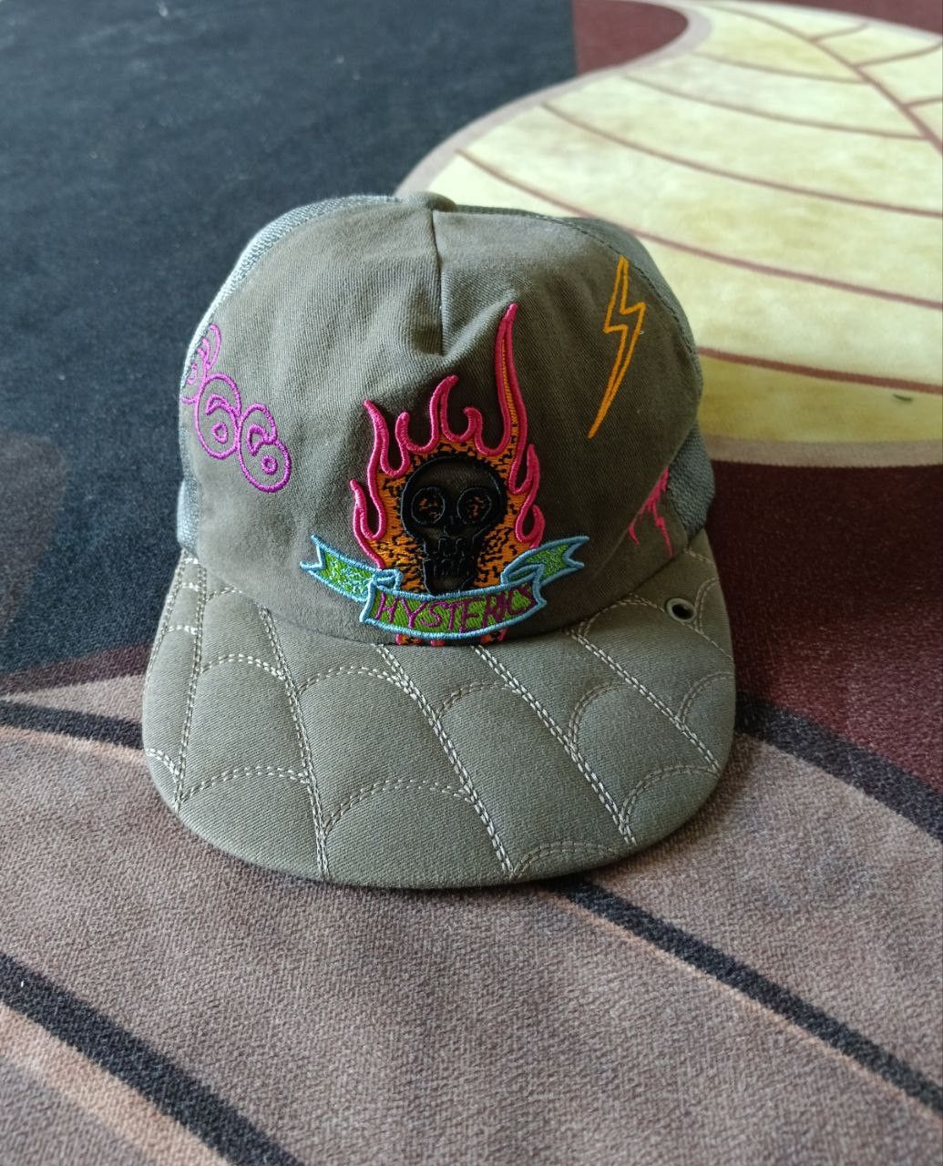 Hysteric Glamour HYSTERIC FLAME SKULL TRUCKER HAT(FOR KIDS) Size ONE SIZE - 1 Thumbnail