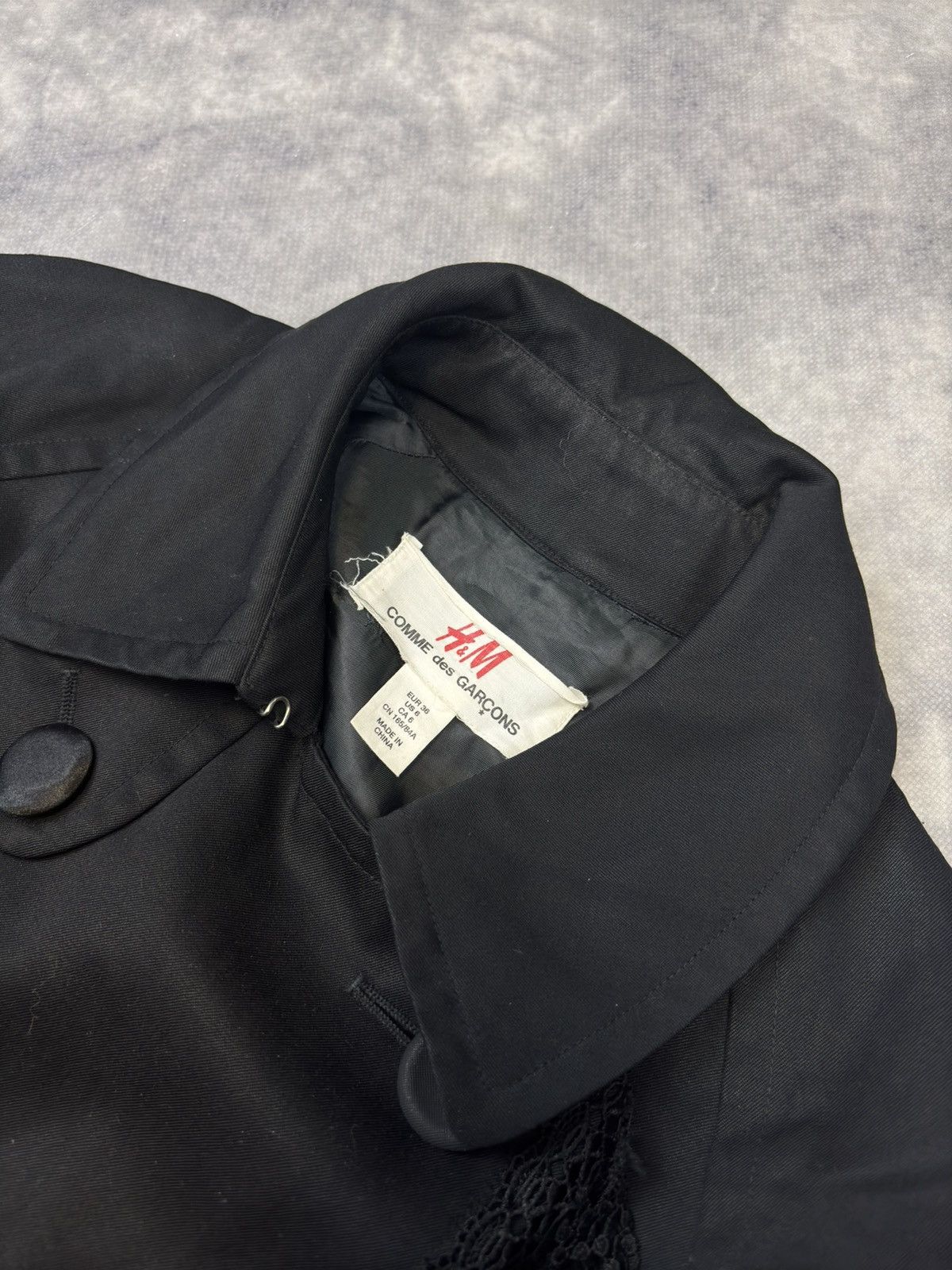 Comme des Garcons × Japanese Brand × Vintage HM x CDG Comme des Garcons Coat Black Avant Garde Japanese Size S / US 4 / IT 40 - 3 Thumbnail
