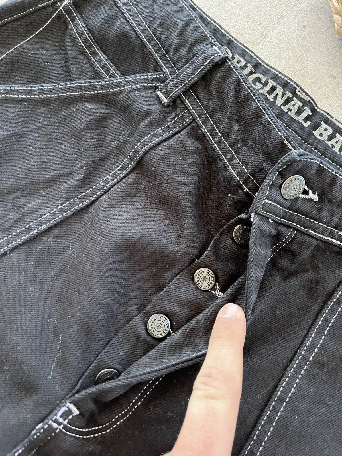 Carhartt Vintage Homeboy Loud Couture Black Baggy Denim Jeans 34x34 Size US 34 / EU 50 - 11 Thumbnail